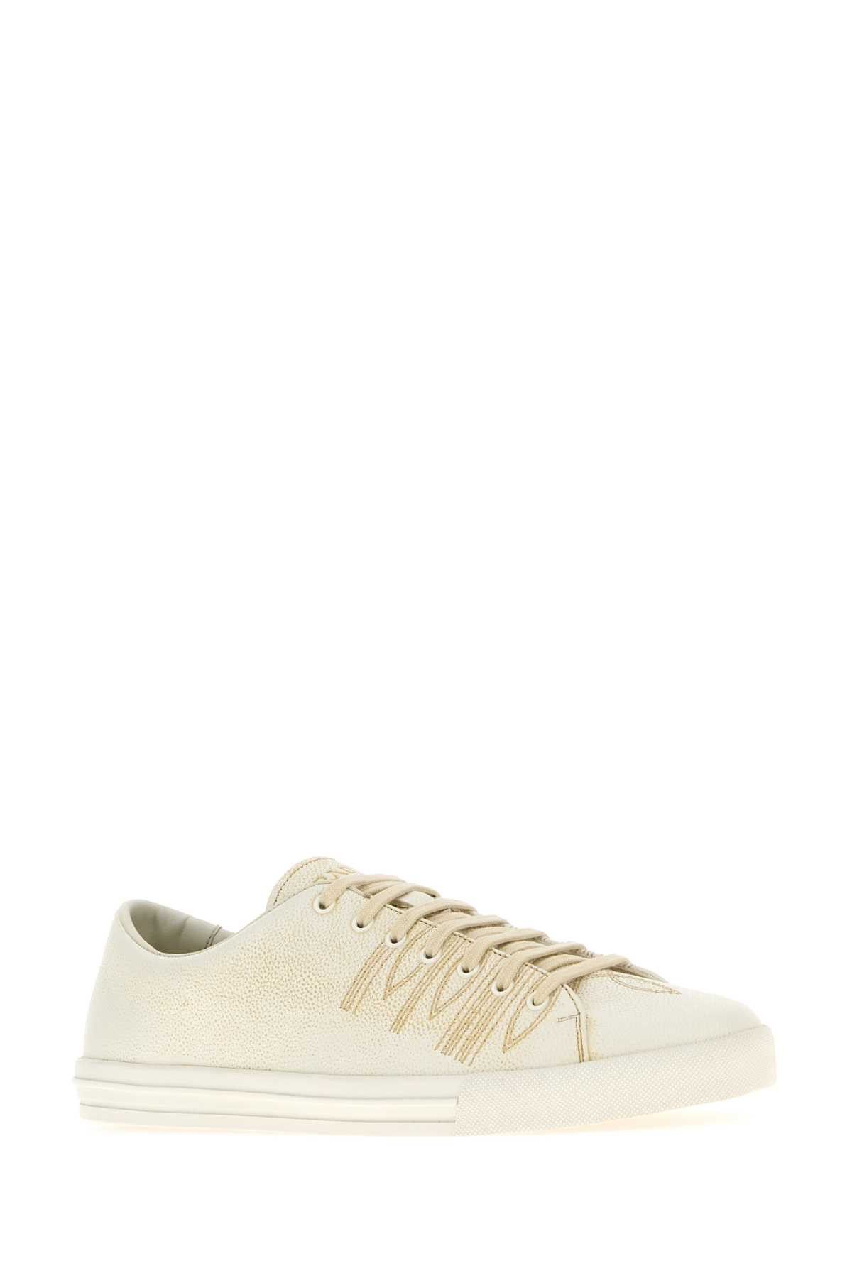 Prada Ivory Leather Sneakers Size US 11 / EU 44 - 2 Thumbnail