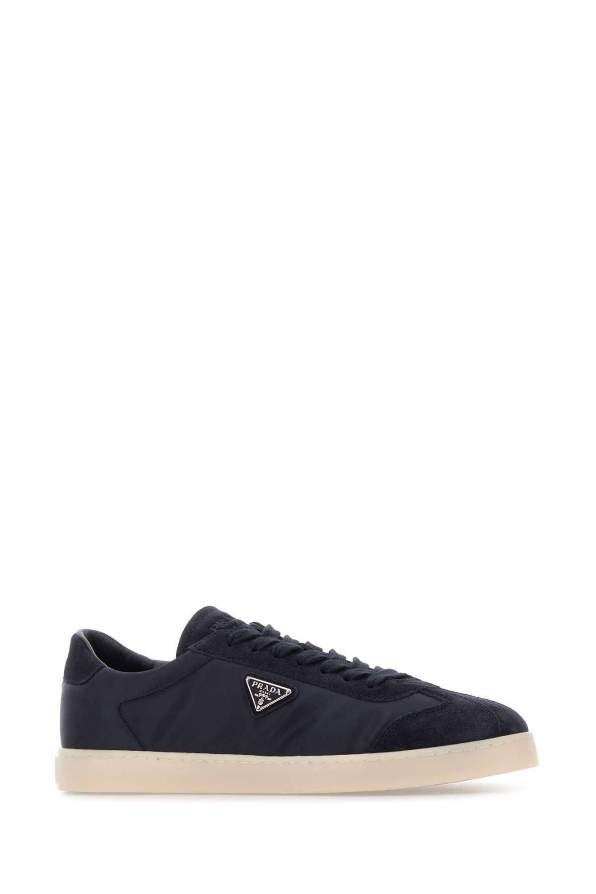 Prada Midnight Blue Re-Nylon And Suede Sneakers Size US 8 / EU 41 - 2 Thumbnail