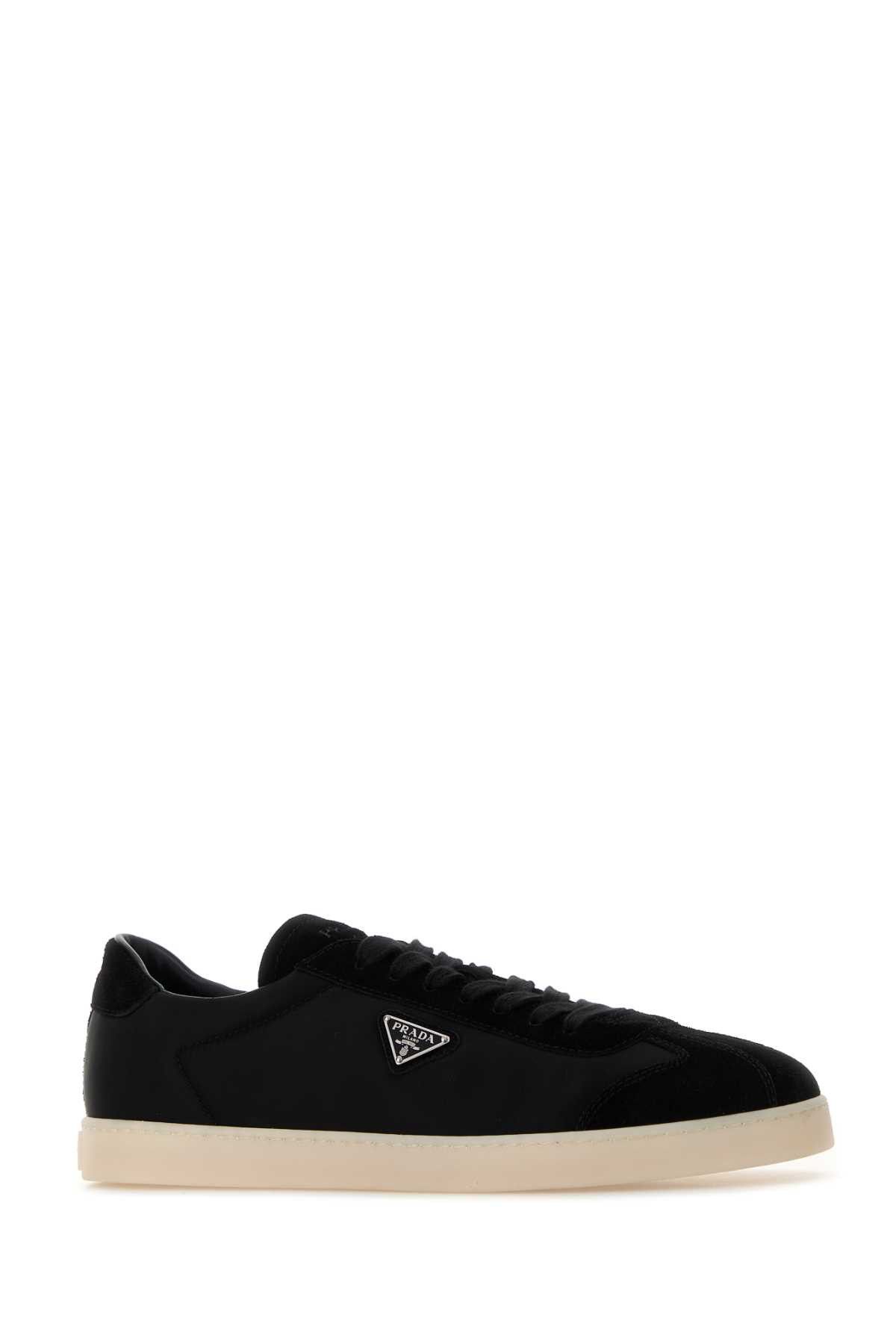 Prada Black Re-Nylon And Suede Sneakers Size US 9 / EU 42 - 2 Thumbnail