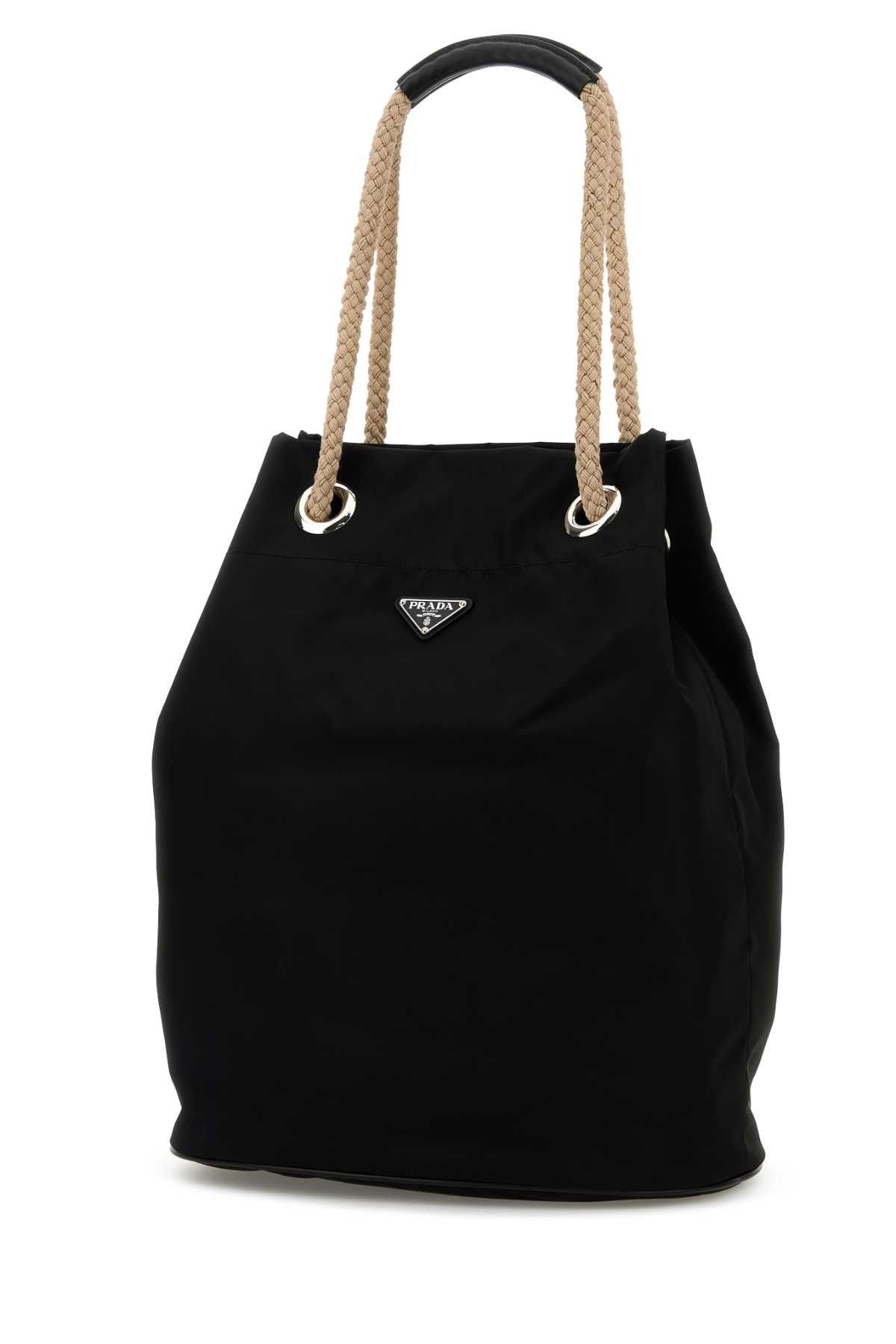 Prada Black Re-Nylon Shopping Bag Size ONE SIZE - 2 Thumbnail