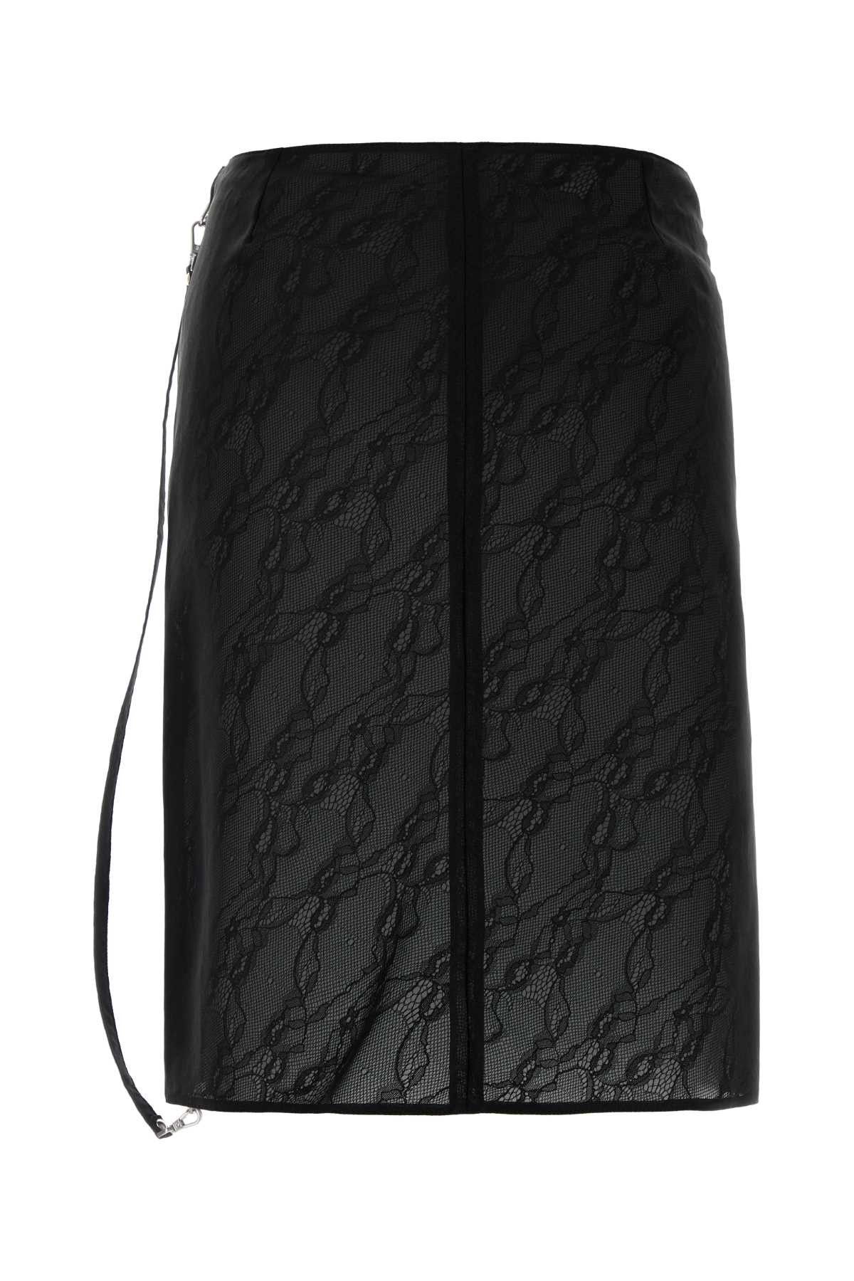 Courreges Black Stretch Nylon Blend Skirt Size 25" / US 0 / IT 36 - 2 Thumbnail