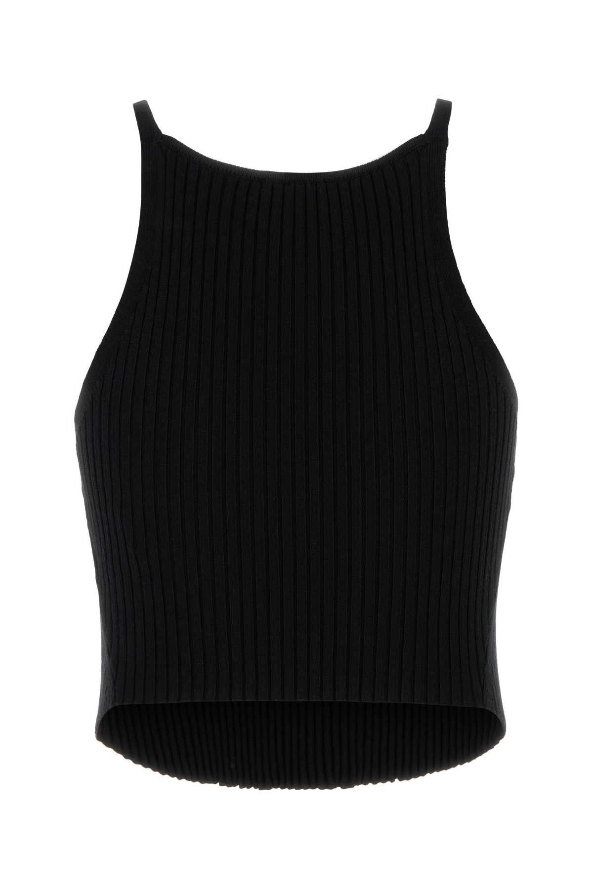 Courreges Black Viscose Blend Tank Top Size M / US 6-8 / IT 42-44 - 2 Thumbnail