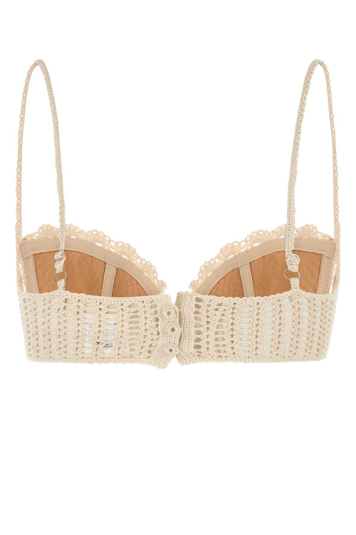 Magda Butrym Ivory Crochet Bra Size S / US 4 / IT 40 - 2 Thumbnail