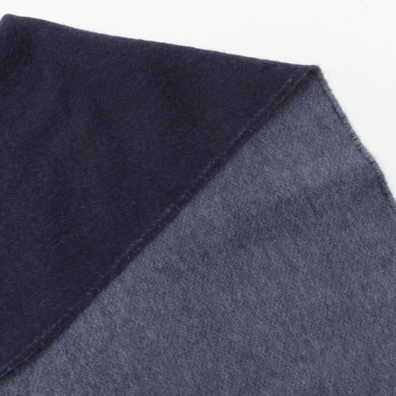 Pringle Of Scotland PRINGLE OF SCOTLAND 100% cashmere navy blue tassel fringe scarf Size ONE SIZE - 7 Thumbnail