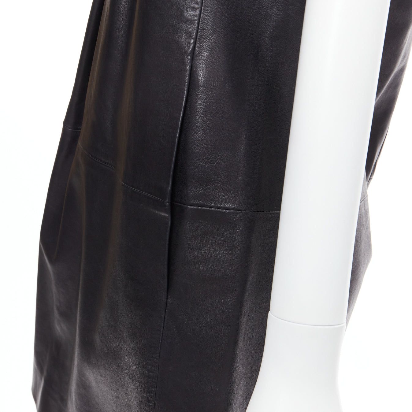 Other CESARE FABBRI black bow leather silk lined short sleeve dress IT40 S Size S / US 4 / IT 40 - 8 Thumbnail