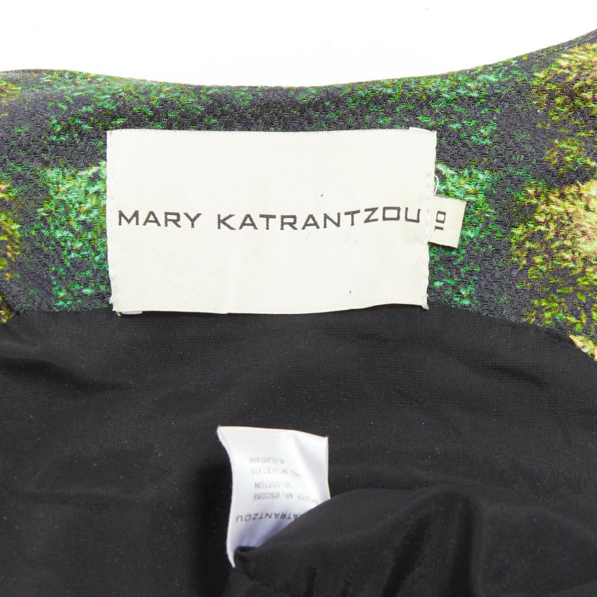 Mary Katrantzou MARY KATRANTZOU 2012 Runway green heart garden party print shift dress UK10 M Size M / US 6-8 / IT 42-44 - 8 Thumbnail