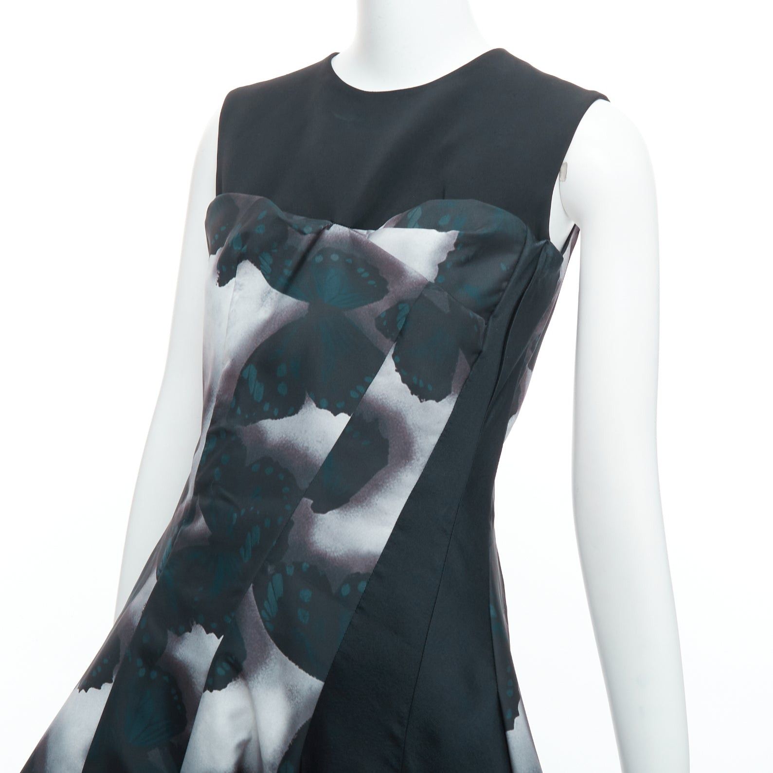 Lanvin LANVIN 2013 Runway grey butterfly panelled cocktail dress FR36 S Jeon Jihyun Size S / US 4 / IT 40 - 7 Thumbnail