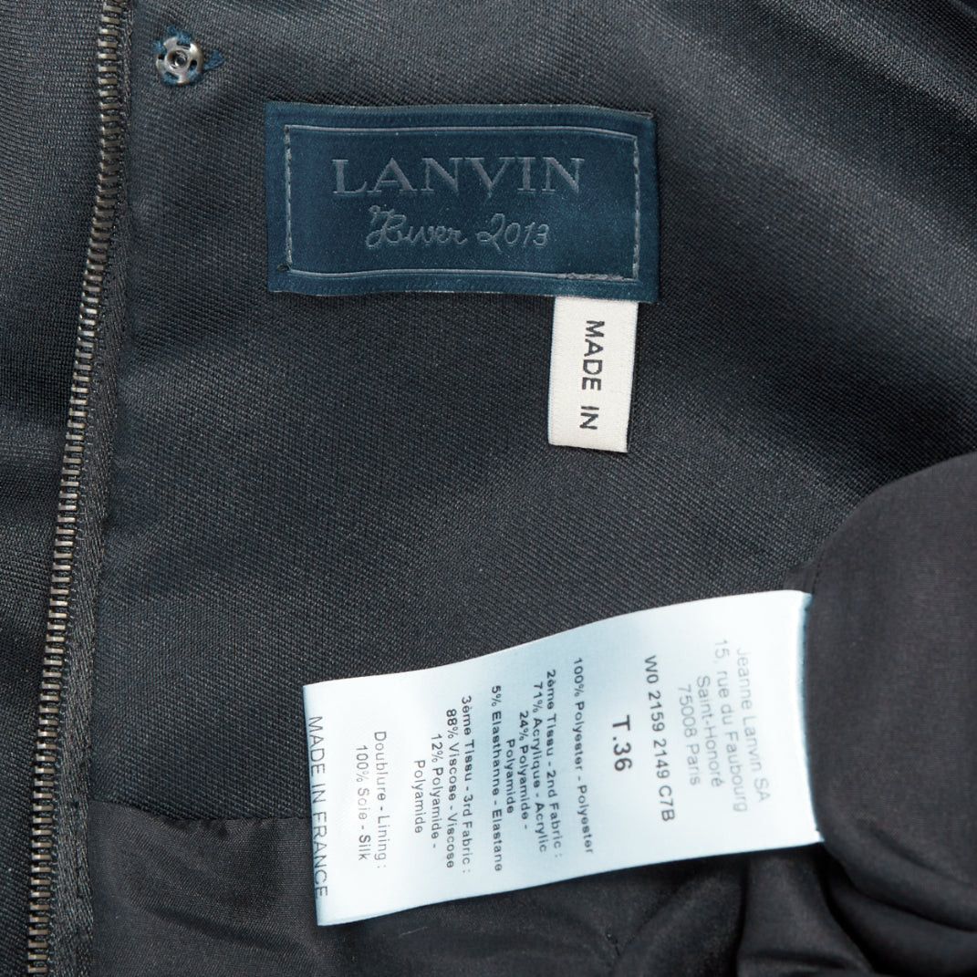 Lanvin LANVIN 2013 Runway grey butterfly panelled cocktail dress FR36 S Jeon Jihyun Size S / US 4 / IT 40 - 8 Thumbnail