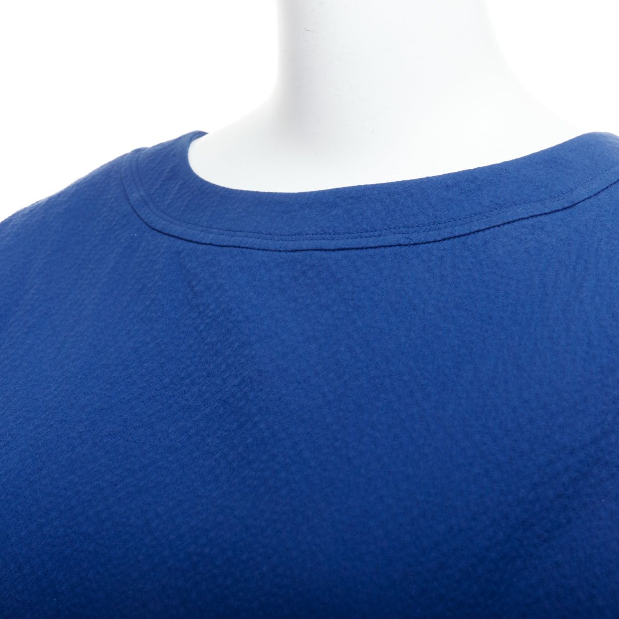 Hermes HERMES cobalt blue cotton blend pleated boxy shift dress FR34 XS Size XS / US 0-2 / IT 36-38 - 7 Thumbnail