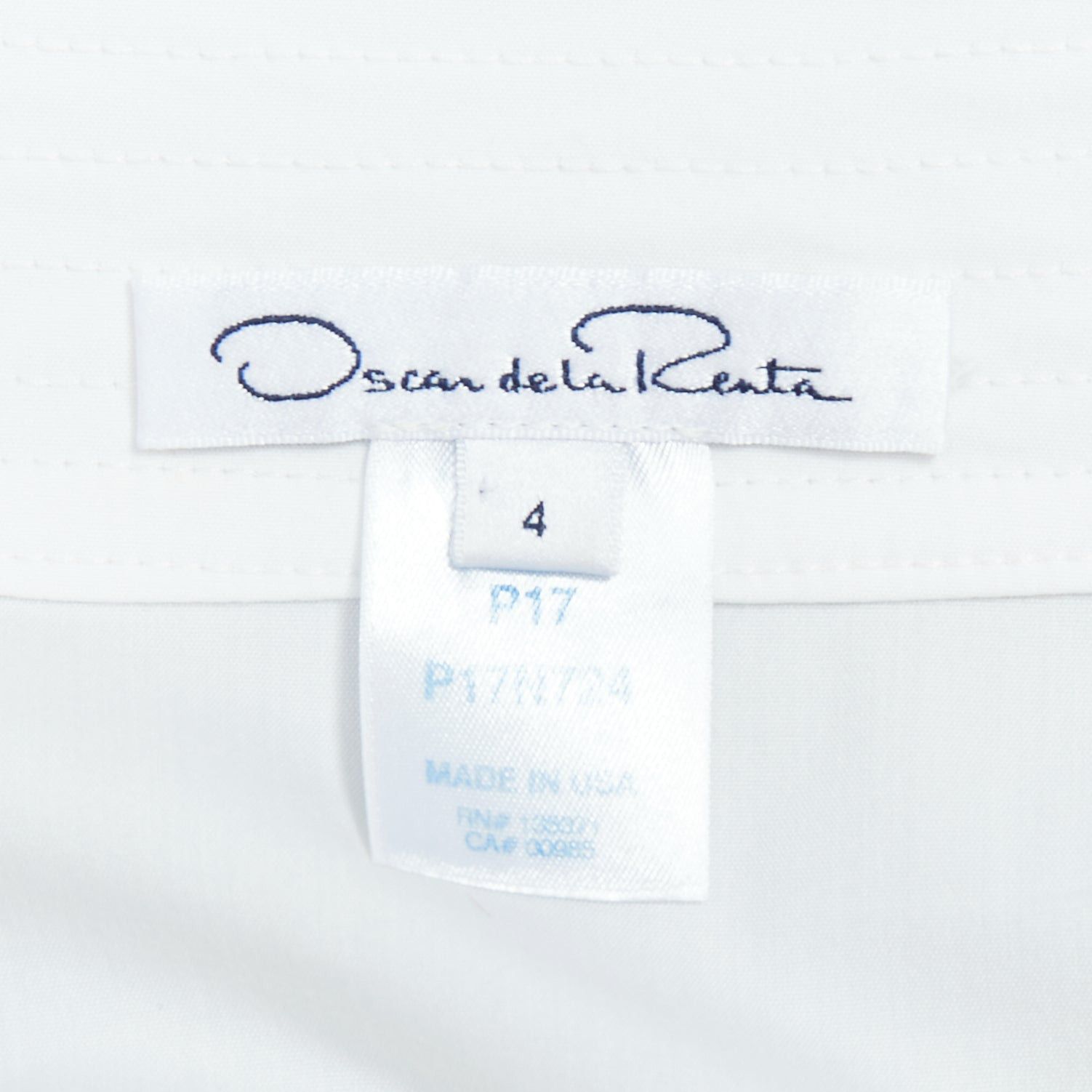 Oscar De La Renta OSCAR DE LA RENTA P17 cream black scallop trim flared sleeve top US4 S Size S / US 4 / IT 40 - 8 Thumbnail