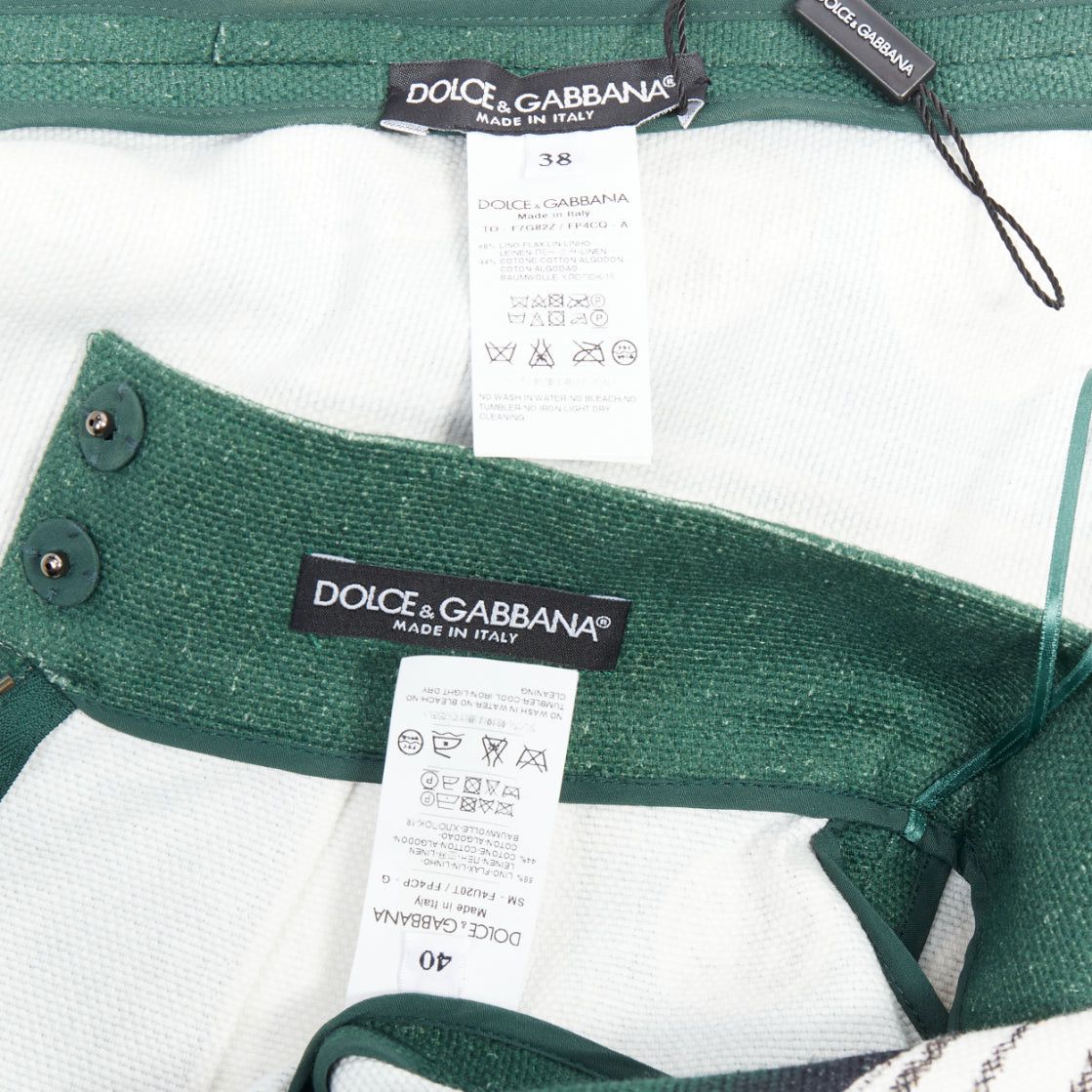 Dolce & Gabbana DOLCE GABBANA 2014 Runway green roman coin column bejeweled skirt set IT38 XS Size XS / US 0-2 / IT 36-38 - 10 Thumbnail