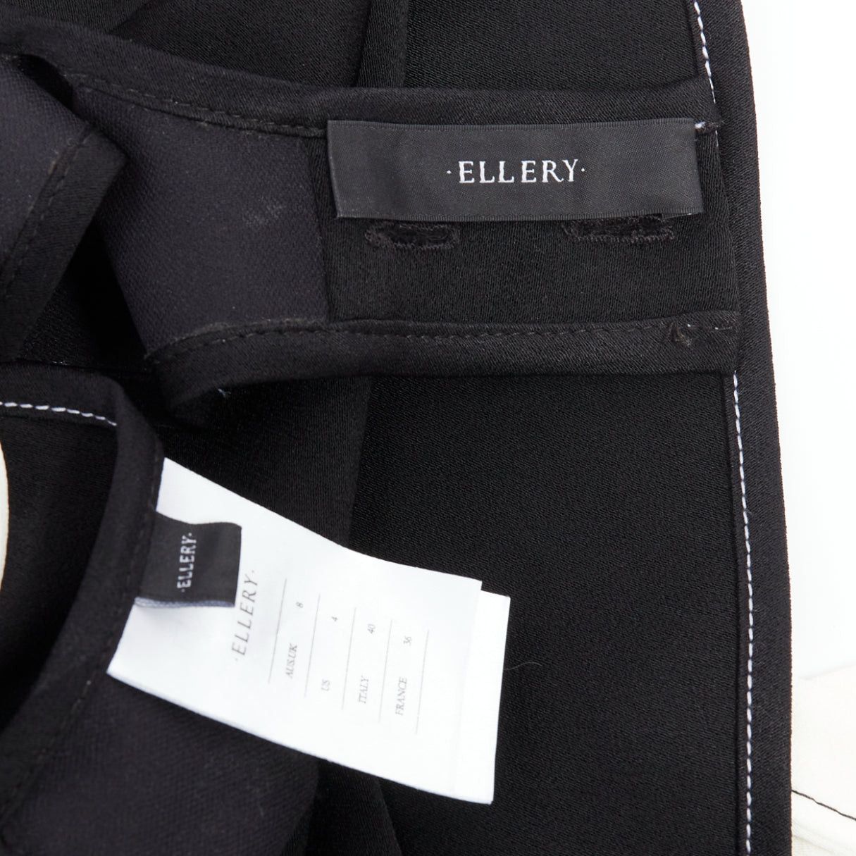 ELLERY ELLERY black white bicolor cut out overstitch backless hi-low top UK8 M Size S / US 4 / IT 40 - 8 Thumbnail