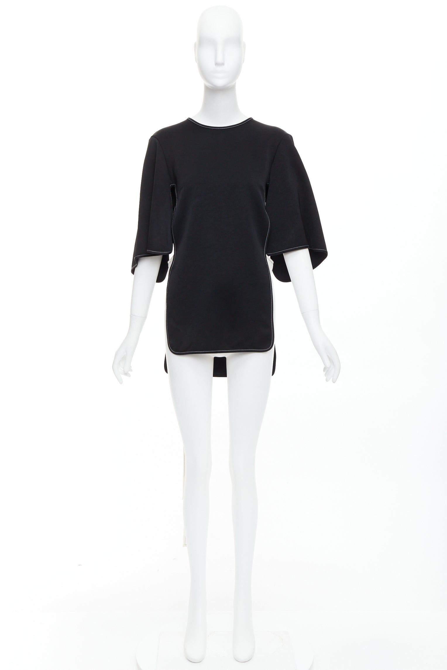 ELLERY ELLERY black white bicolor cut out overstitch backless hi-low top UK8 M Size S / US 4 / IT 40 - 9 Thumbnail
