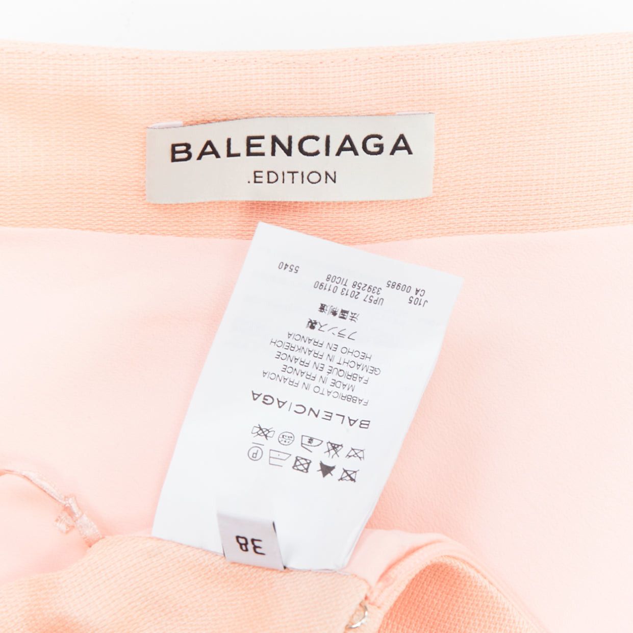 Balenciaga BALENCIAGA 2013 pink 100% silk crepe panelled Aline knee skirt FR38 M Size 28" / US 6 / IT 42 - 8 Thumbnail