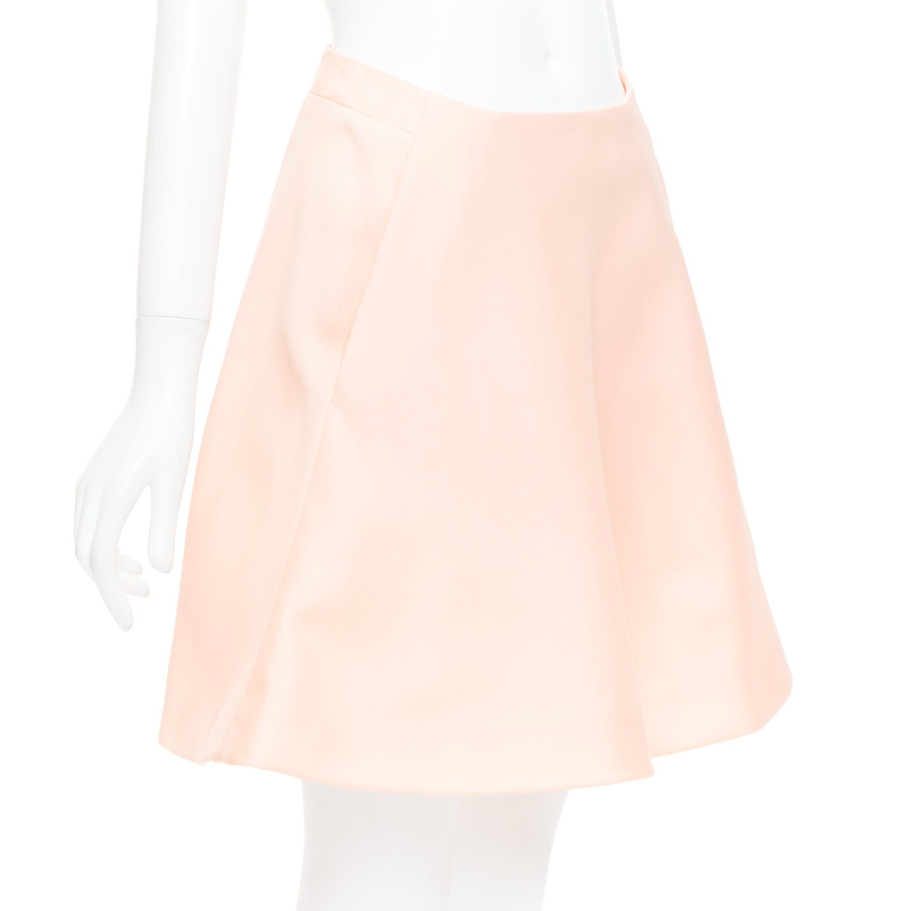 Balenciaga BALENCIAGA 2013 pink 100% silk crepe panelled Aline knee skirt FR38 M Size 28" / US 6 / IT 42 - 3 Thumbnail