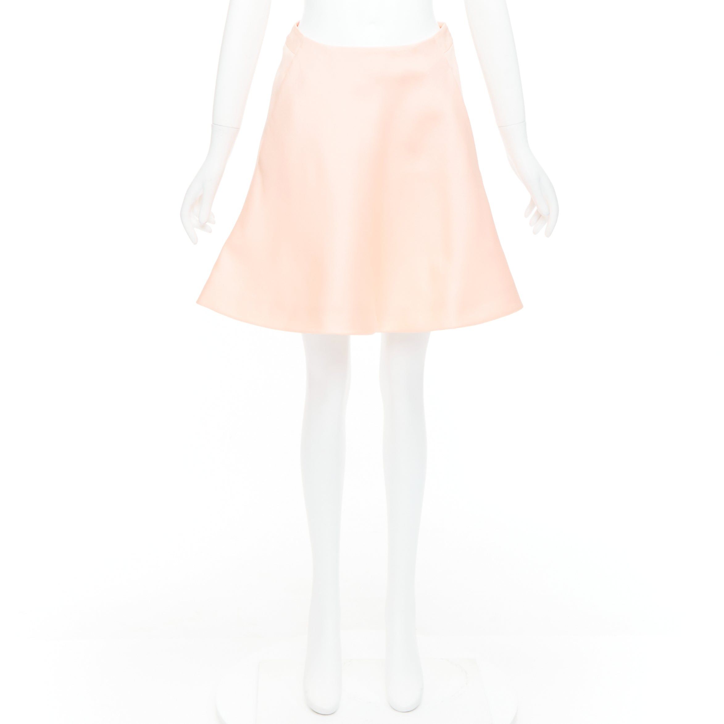 Balenciaga BALENCIAGA 2013 pink 100% silk crepe panelled Aline knee skirt FR38 M Size 28" / US 6 / IT 42 - 9 Thumbnail
