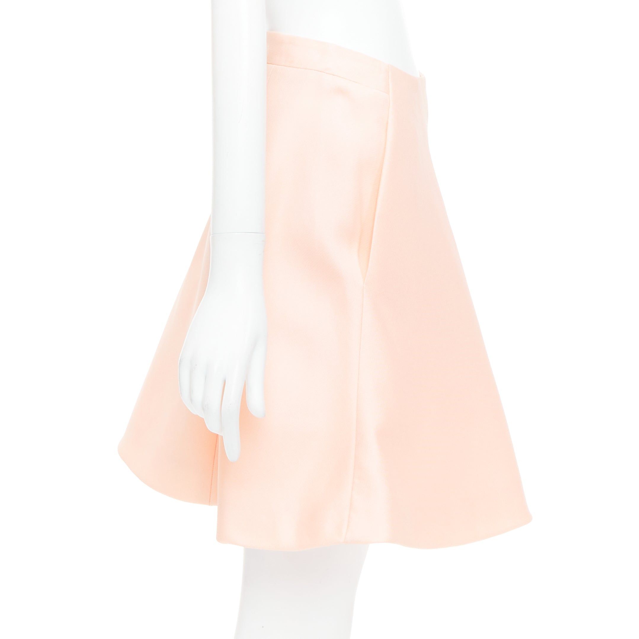 Balenciaga BALENCIAGA 2013 pink 100% silk crepe panelled Aline knee skirt FR38 M Size 28" / US 6 / IT 42 - 4 Thumbnail