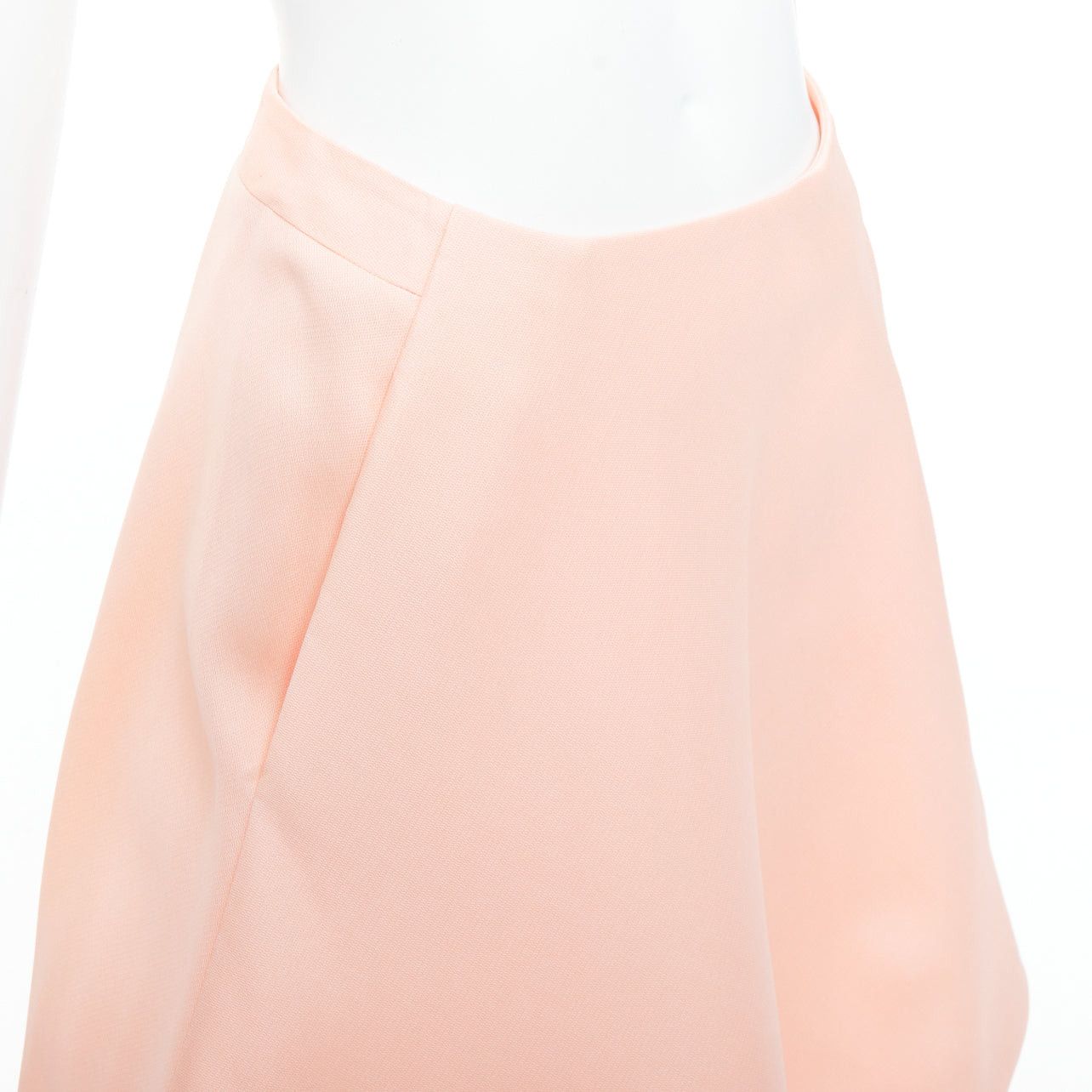 Balenciaga BALENCIAGA 2013 pink 100% silk crepe panelled Aline knee skirt FR38 M Size 28" / US 6 / IT 42 - 2 Thumbnail