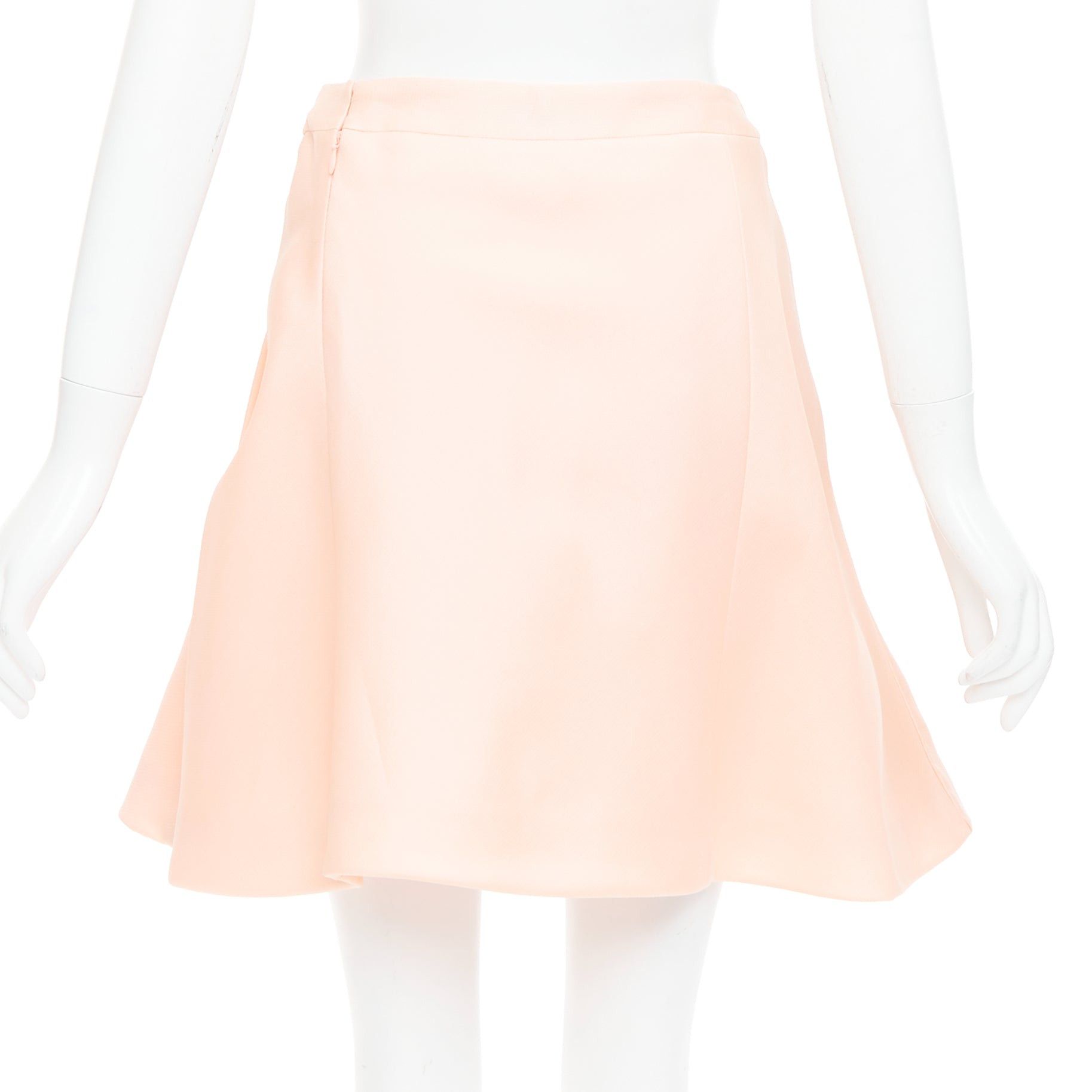 Balenciaga BALENCIAGA 2013 pink 100% silk crepe panelled Aline knee skirt FR38 M Size 28" / US 6 / IT 42 - 5 Thumbnail
