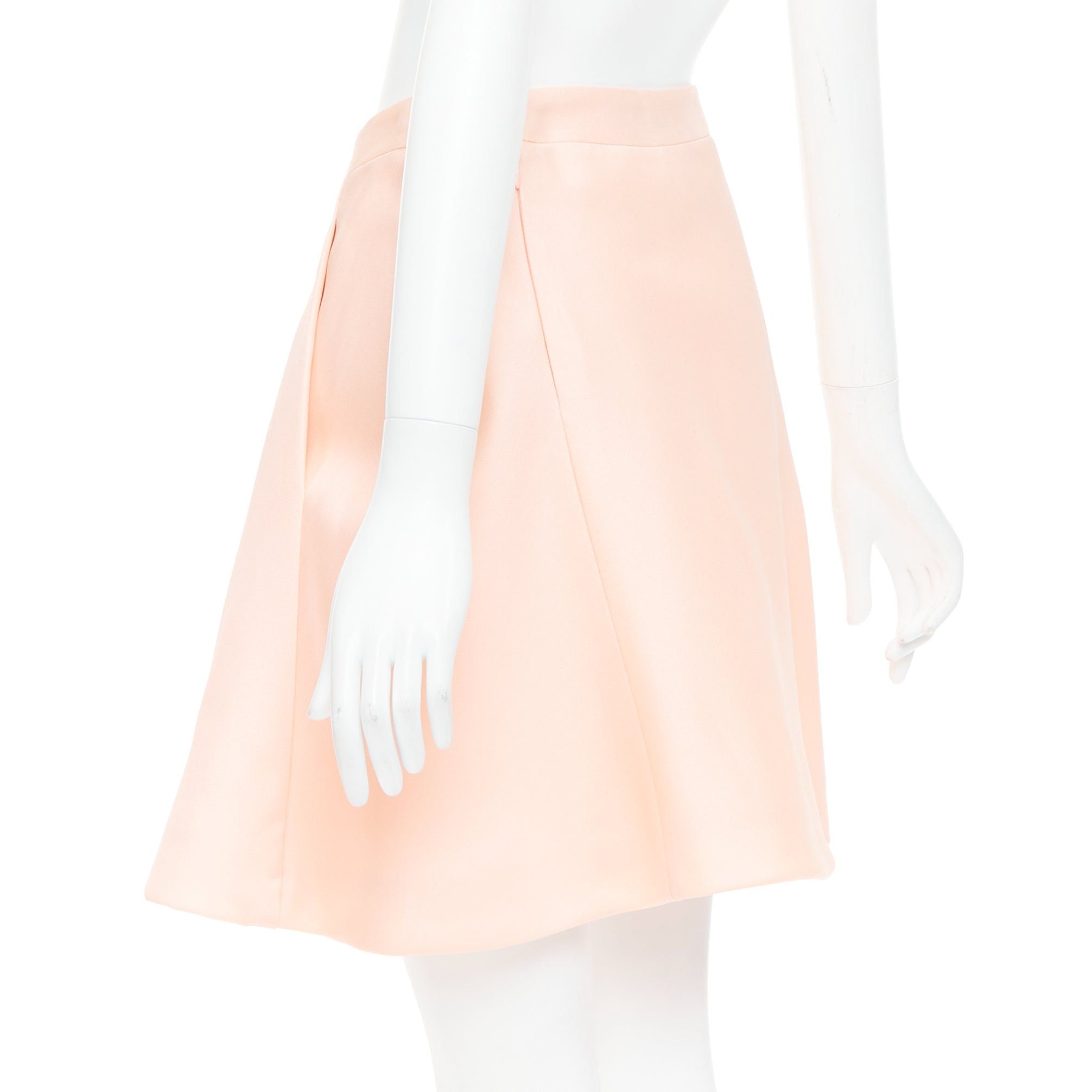 Balenciaga BALENCIAGA 2013 pink 100% silk crepe panelled Aline knee skirt FR38 M Size 28" / US 6 / IT 42 - 6 Thumbnail
