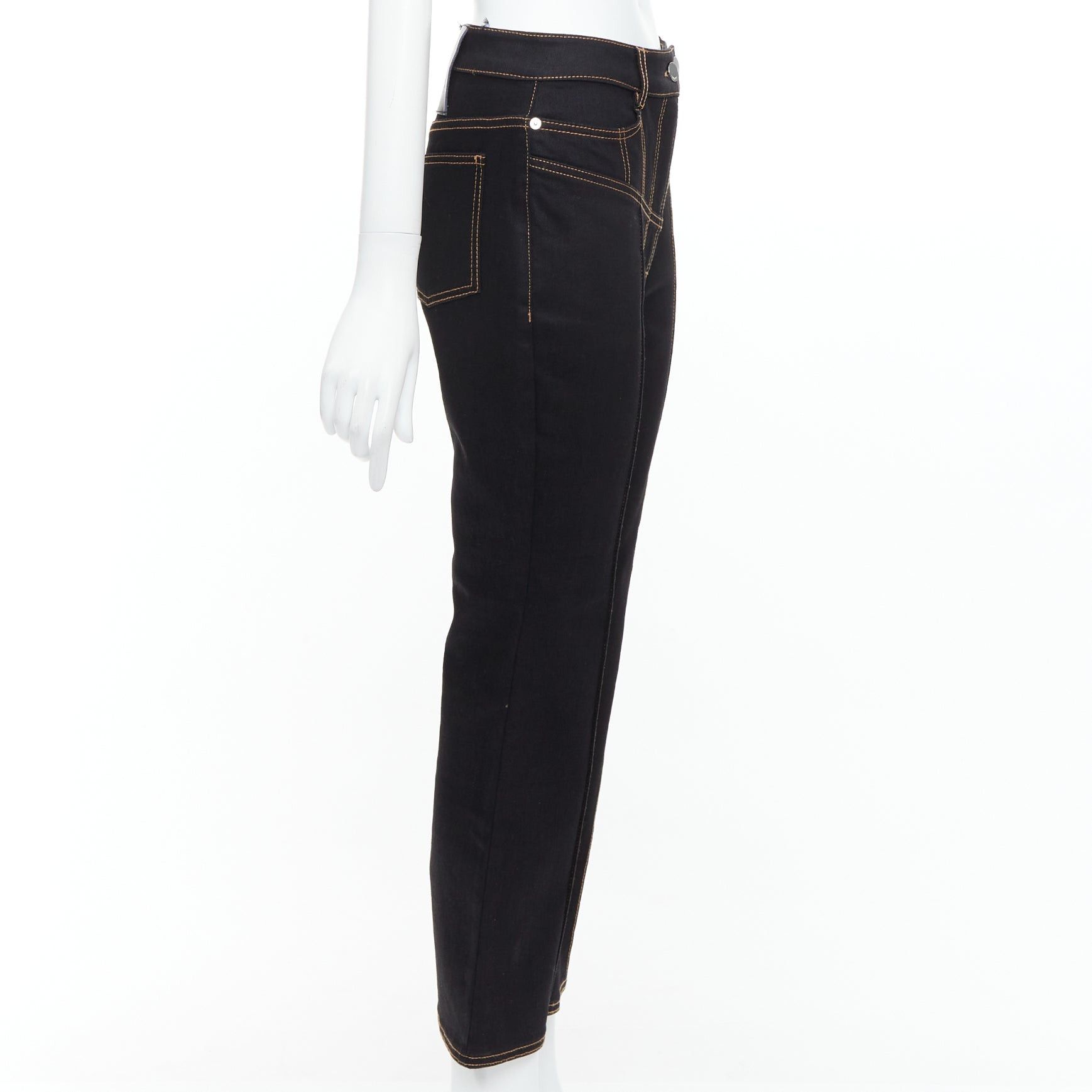 ELLERY ELLERY Presentism Corset blue overstitched crop boot cut jeans 26" Size 26" / US 2 / IT 38 - 4 Thumbnail