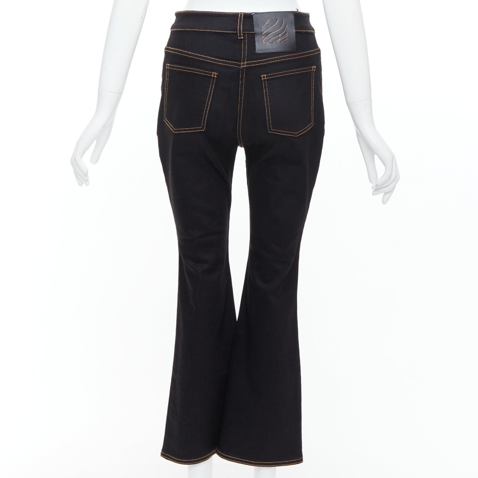 ELLERY ELLERY Presentism Corset blue overstitched crop boot cut jeans 26" Size 26" / US 2 / IT 38 - 5 Thumbnail
