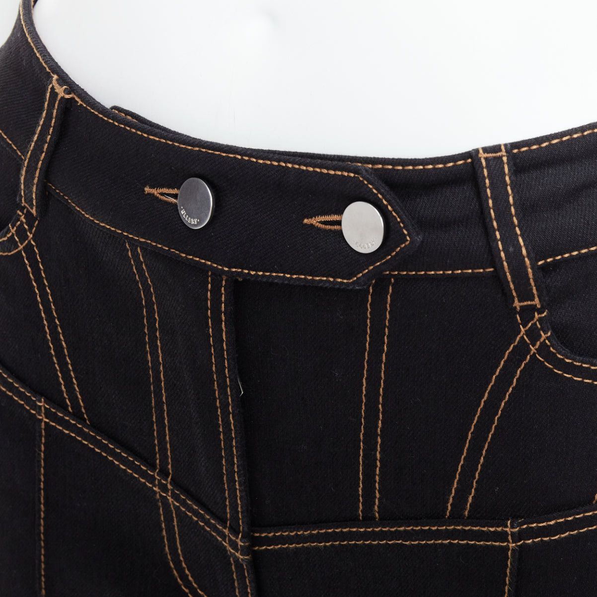 ELLERY ELLERY Presentism Corset blue overstitched crop boot cut jeans 26" Size 26" / US 2 / IT 38 - 2 Thumbnail