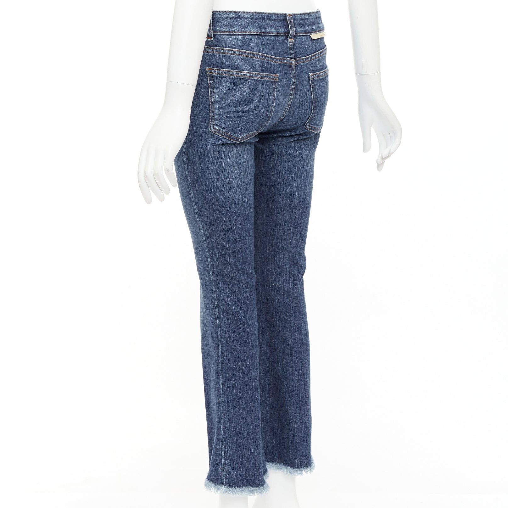 Stella McCartney STELLA MCCARTNEY 2016 brown tiger embroidery blue flare jeans 26" Size 26" / US 2 / IT 38 - 6 Thumbnail