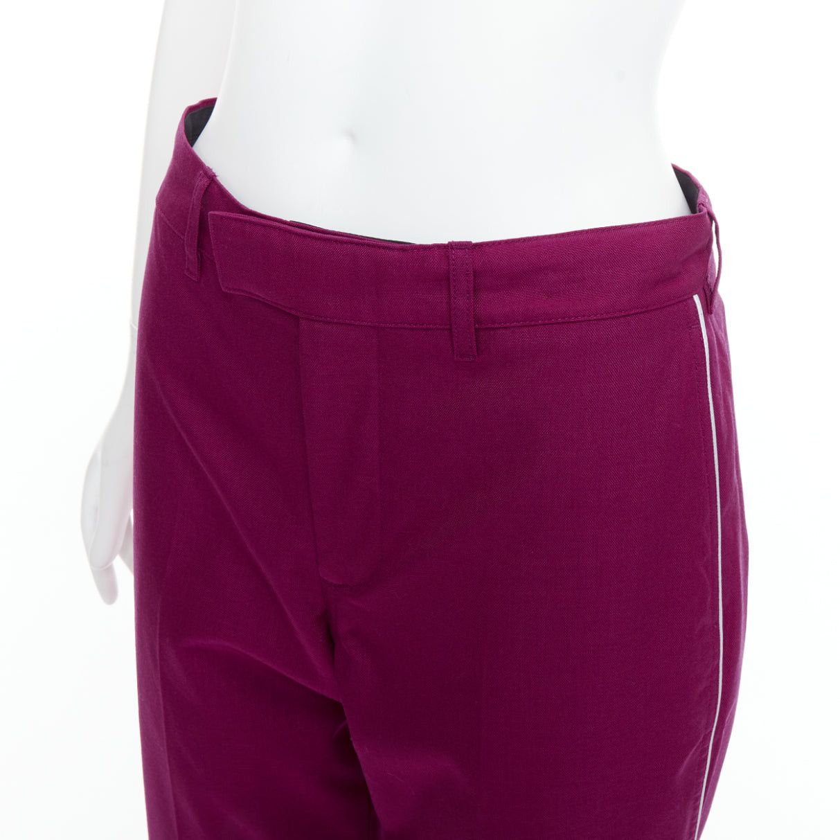Balenciaga BALENCIAGA Demna 2017 purple BB rubber logo tapered trousers FR34 XS Size 26" / US 2 / IT 38 - 7 Thumbnail