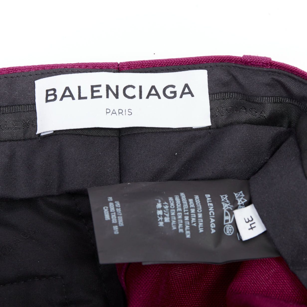Balenciaga BALENCIAGA Demna 2017 purple BB rubber logo tapered trousers FR34 XS Size 26" / US 2 / IT 38 - 8 Thumbnail