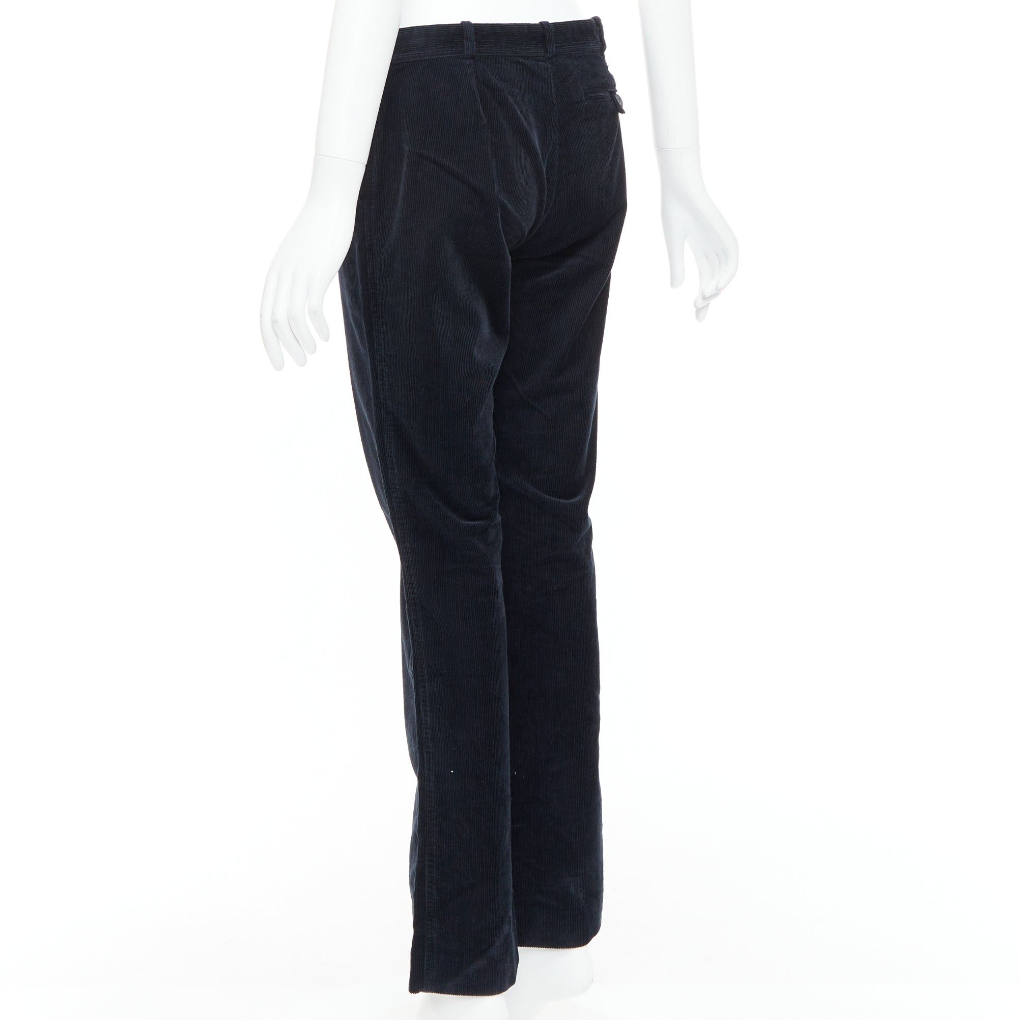 Balenciaga BALENCIAGA 2011 black corduroy mid waist straight leg pants FR36 S Size 27" / US 4 / IT 40 - 6 Thumbnail