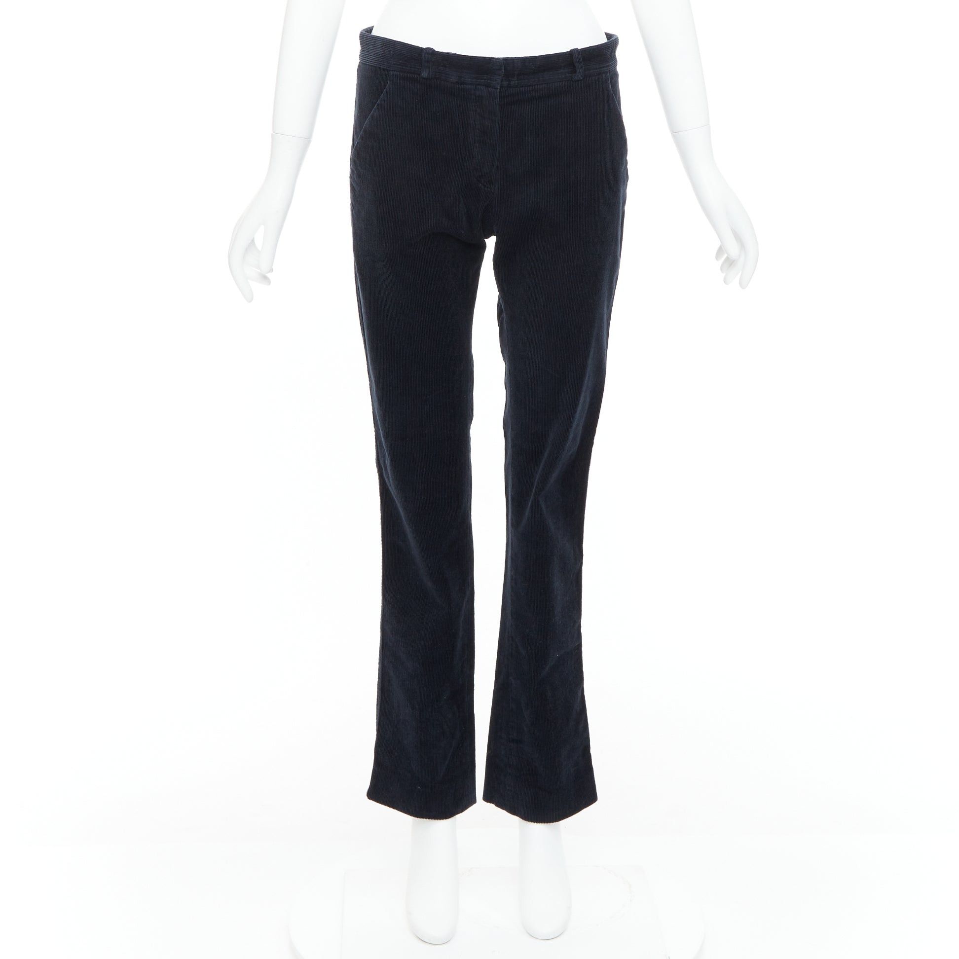 Balenciaga BALENCIAGA 2011 black corduroy mid waist straight leg pants FR36 S Size 27" / US 4 / IT 40 - 9 Thumbnail