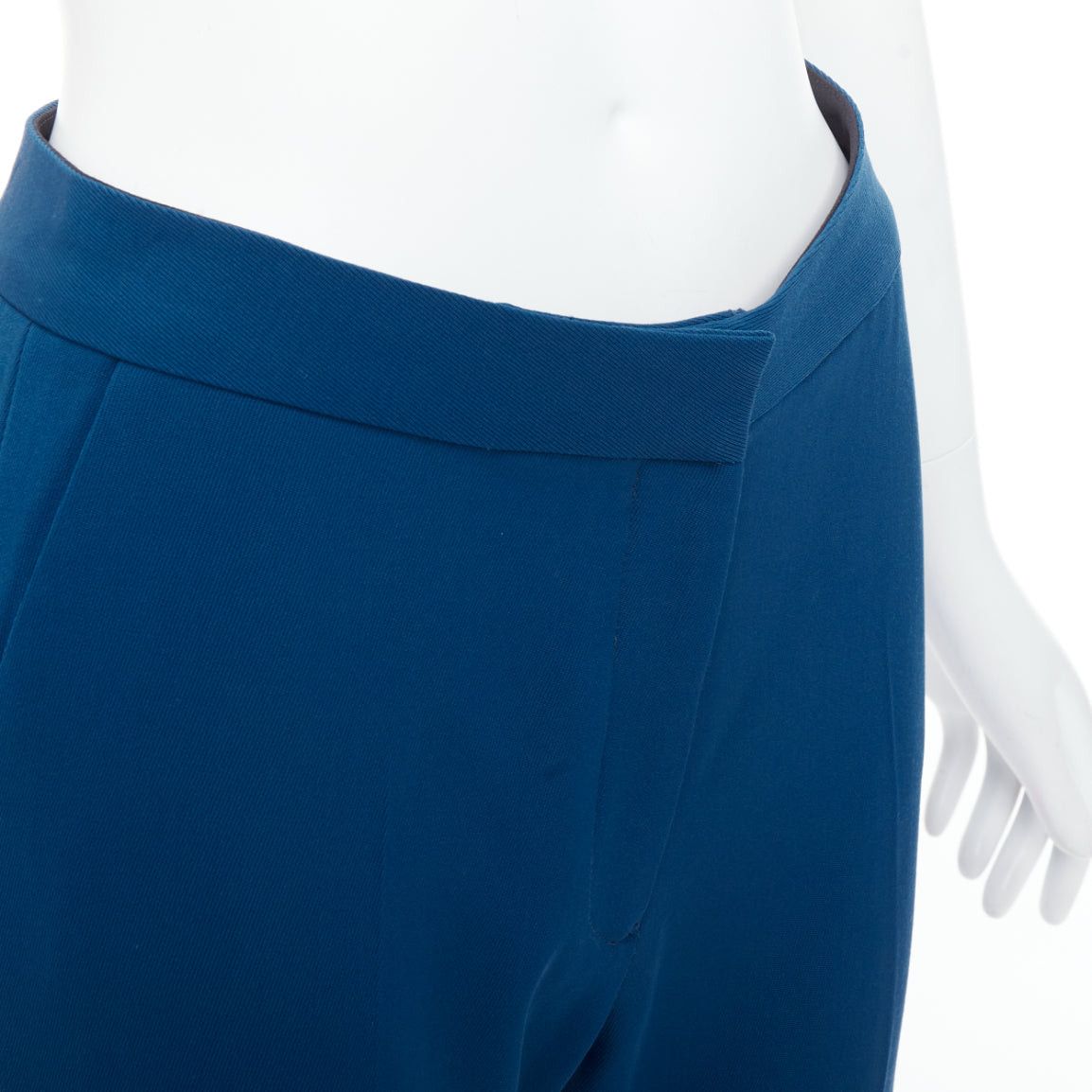Stella McCartney STELLA MCCARTNEY 2016 100% wool blue flare cropped pants IT38 XS Size 26" / US 2 / IT 38 - 2 Thumbnail