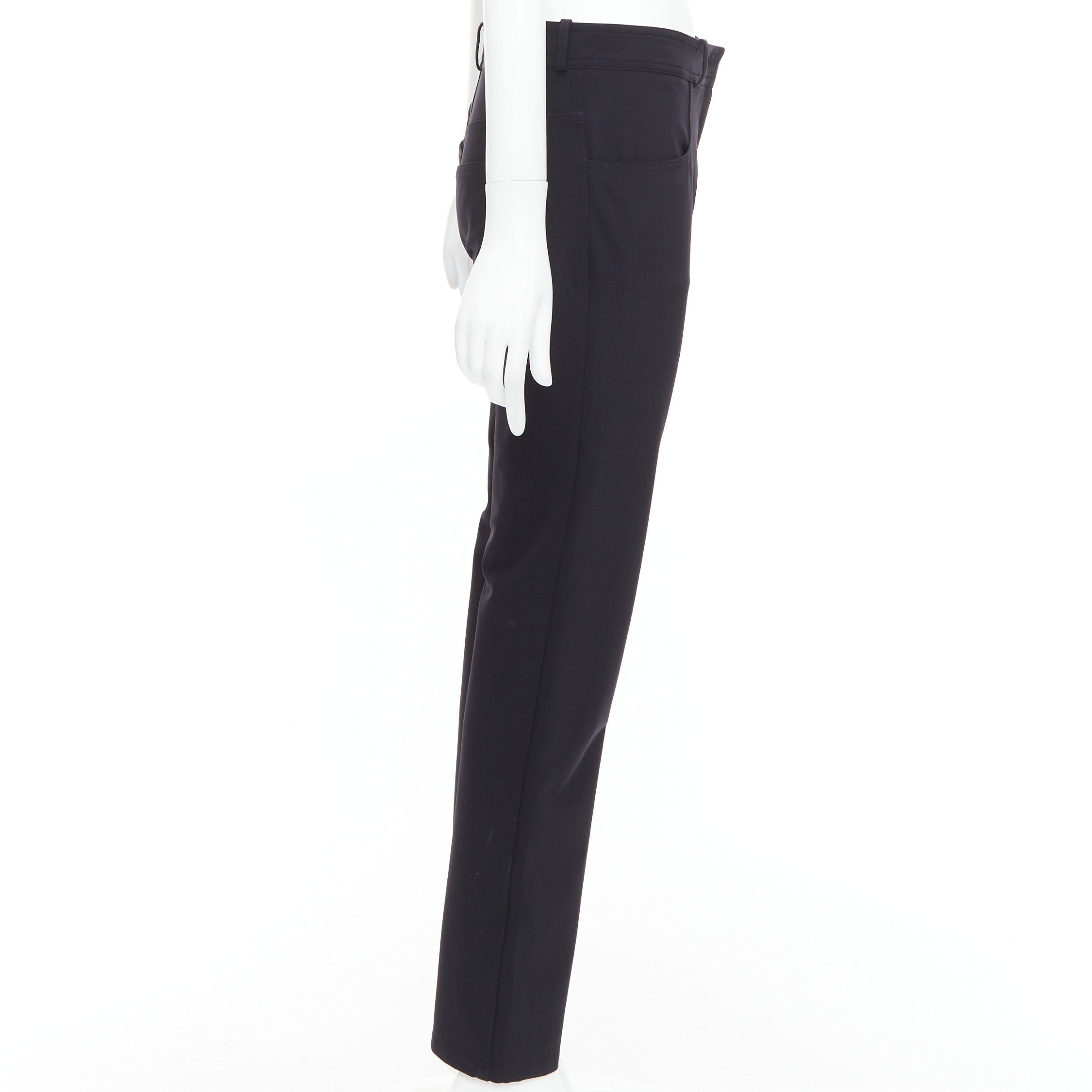Balenciaga BALENCIAGA Wang black square pockets straight mid trousers FR38 M Size 28" / US 6 / IT 42 - 4 Thumbnail