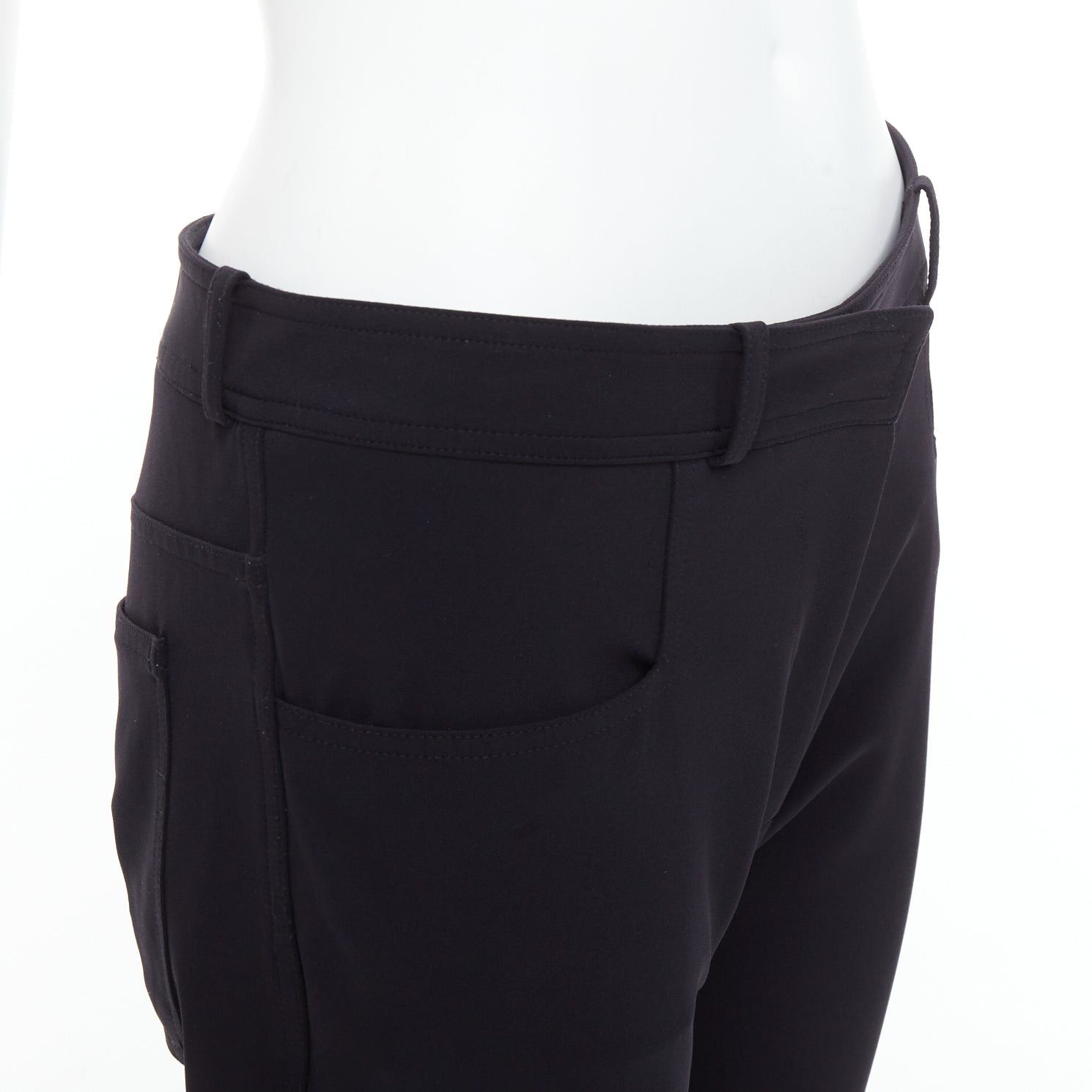 Balenciaga BALENCIAGA Wang black square pockets straight mid trousers FR38 M Size 28" / US 6 / IT 42 - 2 Thumbnail