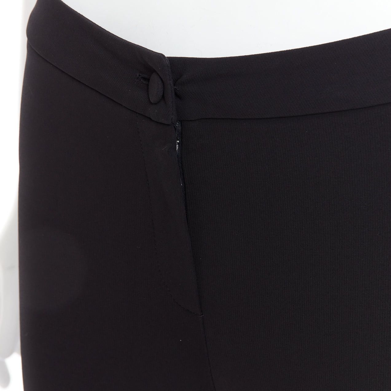 Gucci GUCCI black viscose blend red web cuff tapered pants S Size 27" / US 4 / IT 40 - 7 Thumbnail