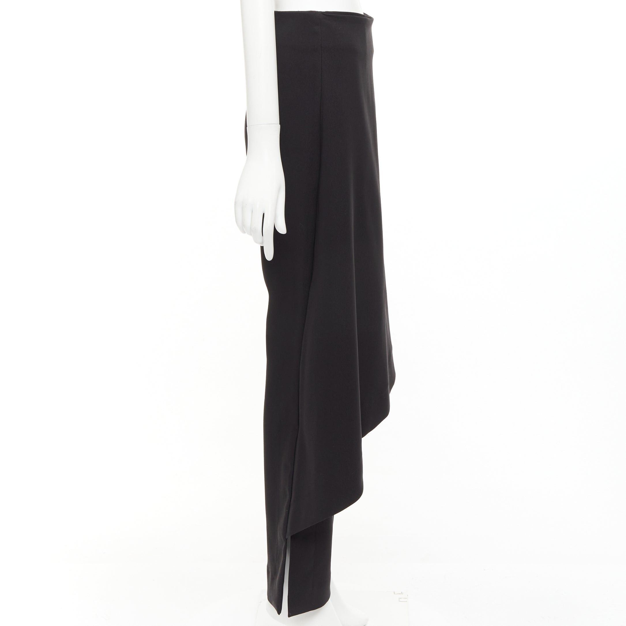 Solace London SOLACE LONDON Sydney black button wrap kilt layered flare pants UK6 XS Size 26" / US 2 / IT 38 - 4 Thumbnail