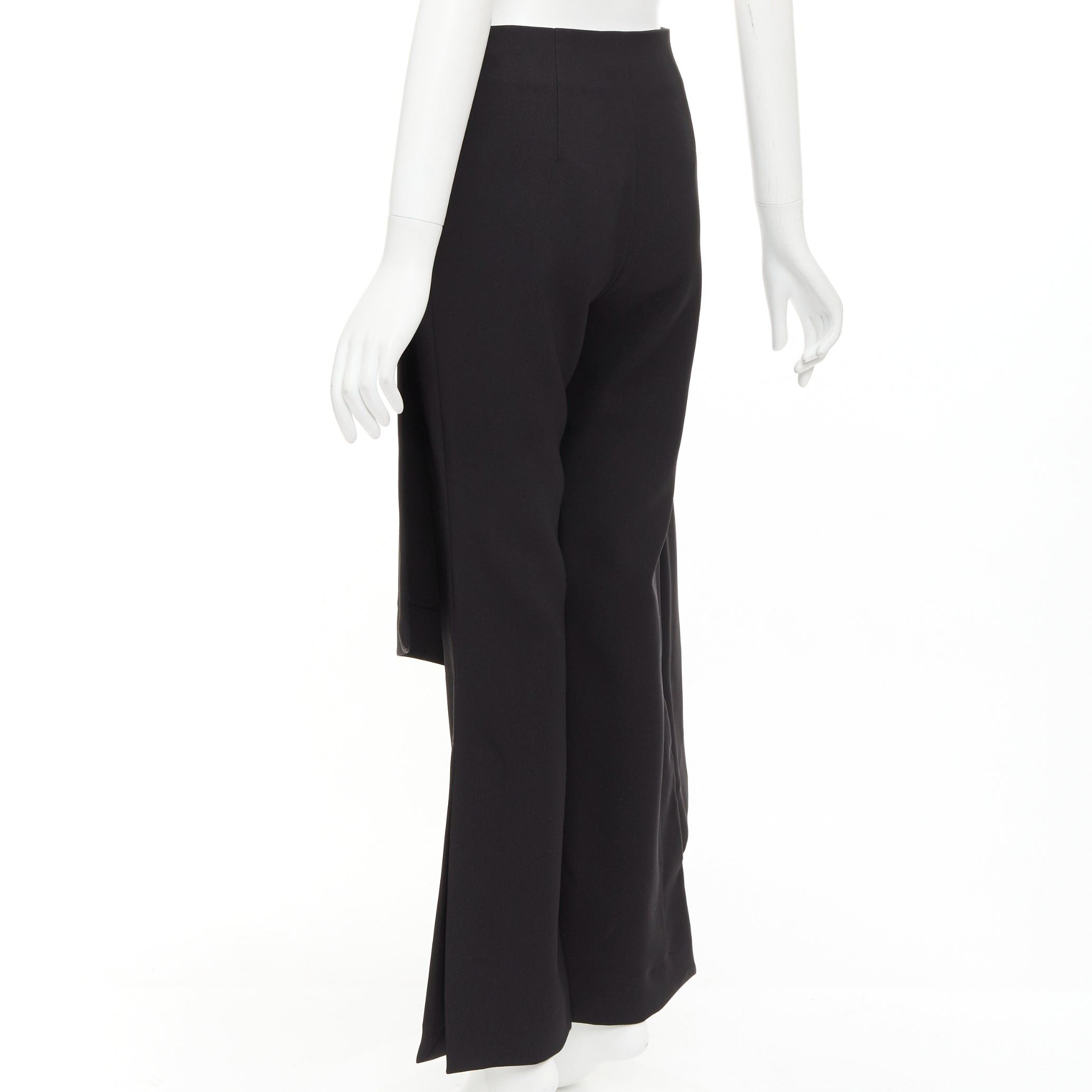 Solace London SOLACE LONDON Sydney black button wrap kilt layered flare pants UK6 XS Size 26" / US 2 / IT 38 - 6 Thumbnail