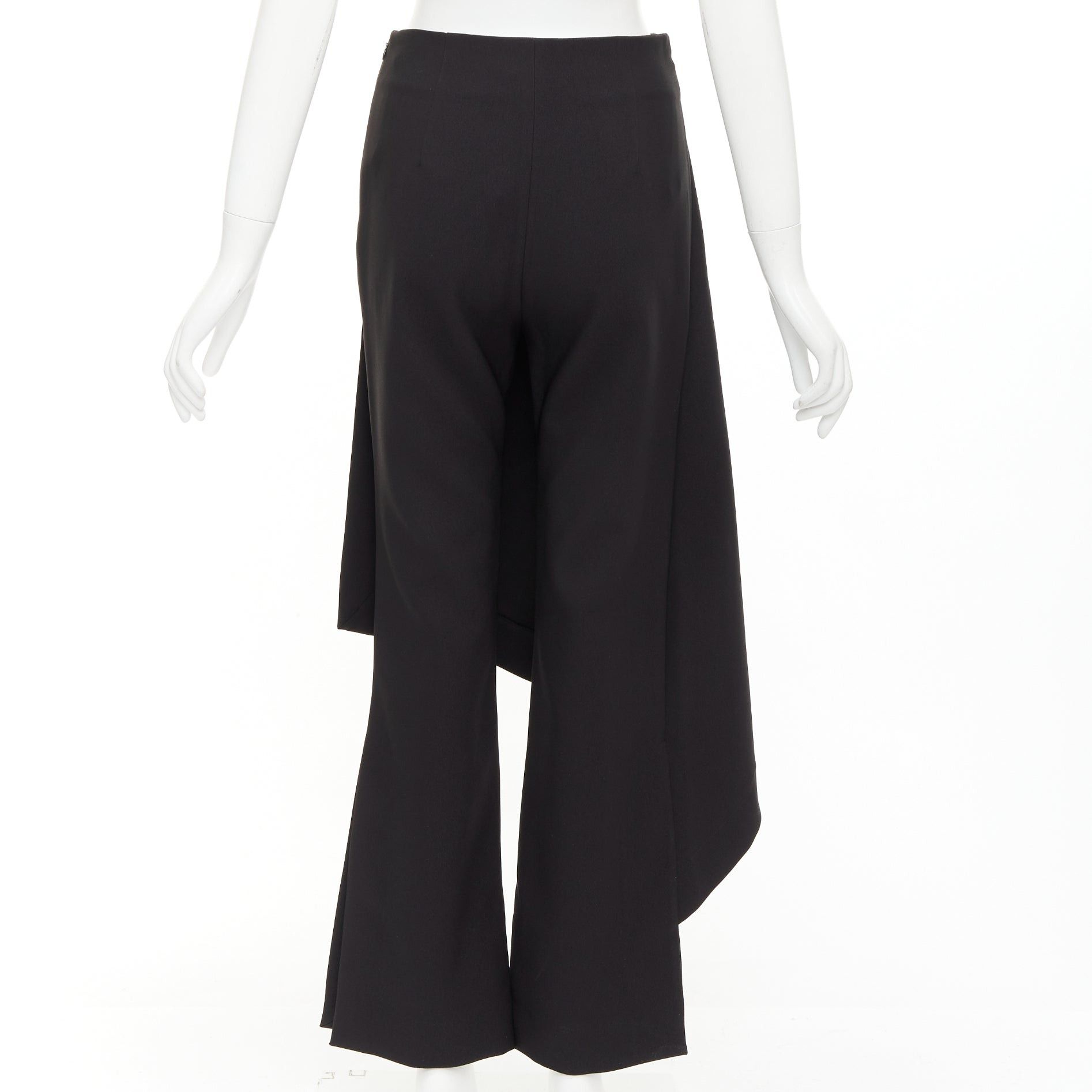 Solace London SOLACE LONDON Sydney black button wrap kilt layered flare pants UK6 XS Size 26" / US 2 / IT 38 - 5 Thumbnail