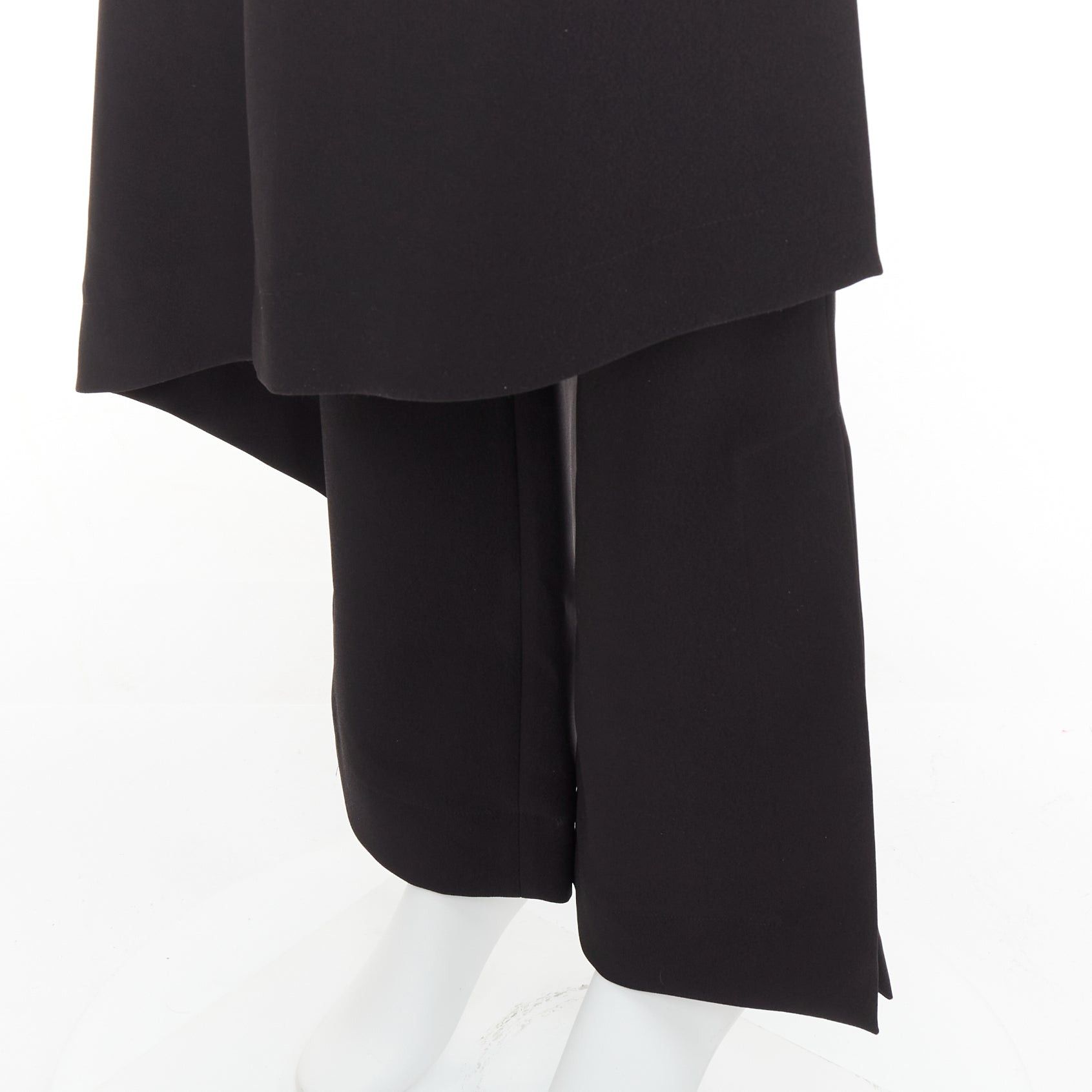 Solace London SOLACE LONDON Sydney black button wrap kilt layered flare pants UK6 XS Size 26" / US 2 / IT 38 - 7 Thumbnail