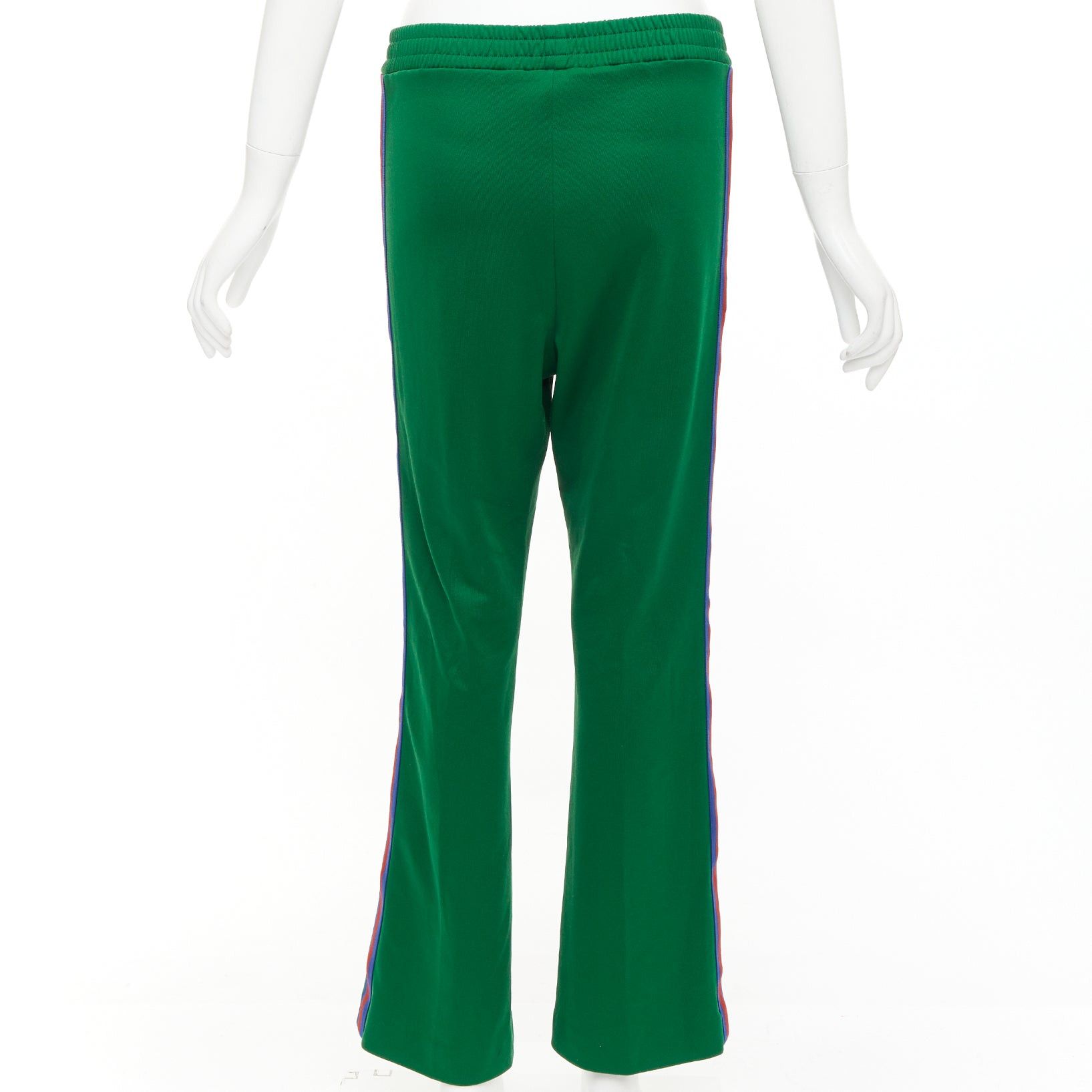 Gucci GUCCI green blue red web trim flared track pants S Size 27" / US 4 / IT 40 - 5 Thumbnail
