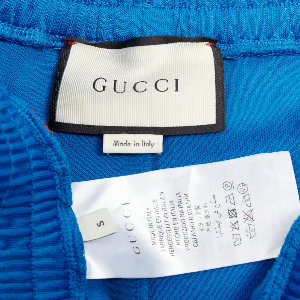Gucci GUCCI blue red webbing trims flare cropped track pants S Size 27" / US 4 / IT 40 - 8 Thumbnail