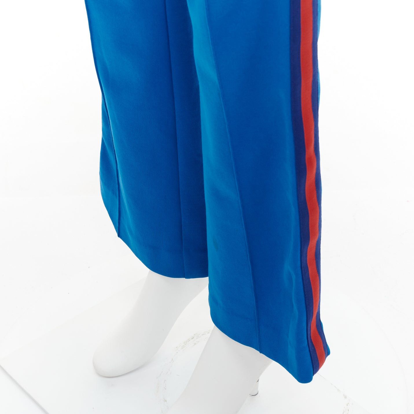 Gucci GUCCI blue red webbing trims flare cropped track pants S Size 27" / US 4 / IT 40 - 7 Thumbnail