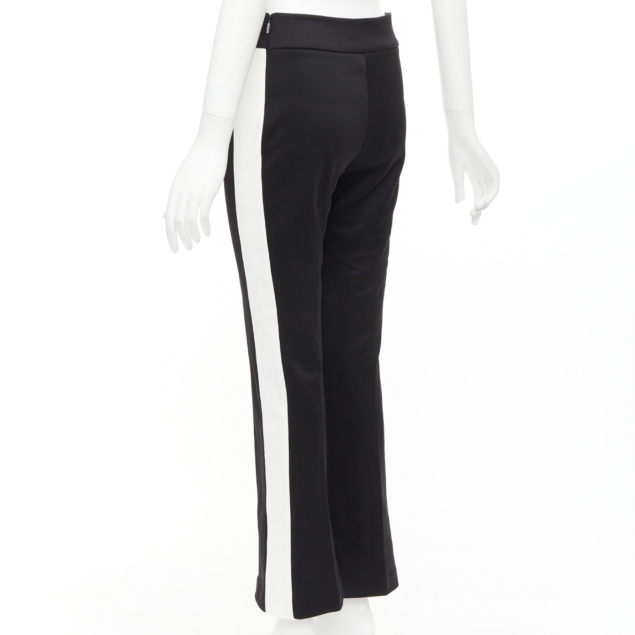 Gucci GUCCI LOVED red embroidered black white cropped flare trousers S Size 27" / US 4 / IT 40 - 6 Thumbnail