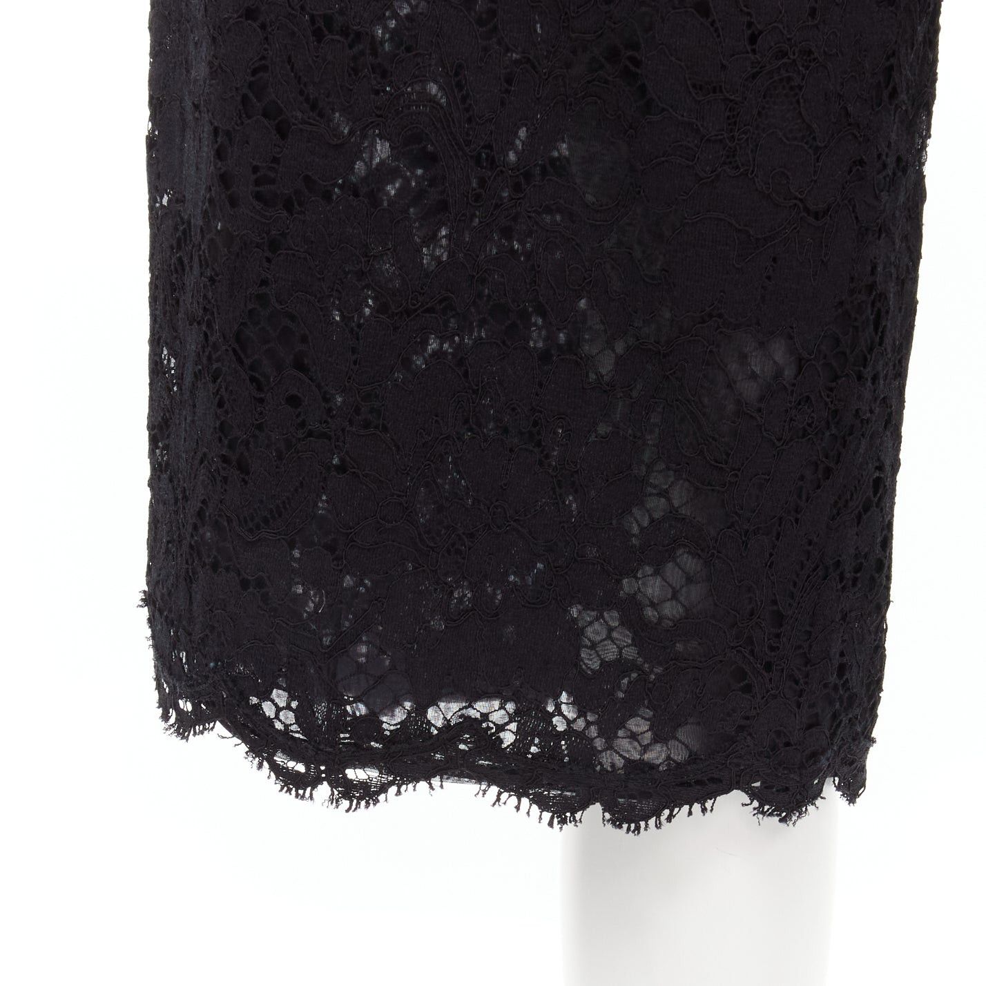 Valentino VALENTINO black floral lace knee length culotte shorts IT38 XS Size 26" / US 2 / IT 38 - 8 Thumbnail