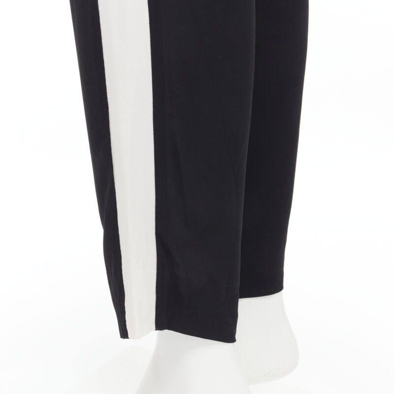 Lanvin LANVIN 2013 Alber Elbaz 100% viscose white stripe black trousers FR36 S Size 26" / US 2 / IT 38 - 8 Thumbnail