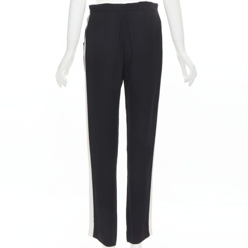 Lanvin LANVIN 2013 Alber Elbaz 100% viscose white stripe black trousers FR36 S Size 26" / US 2 / IT 38 - 5 Thumbnail