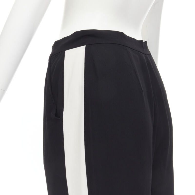 Lanvin LANVIN 2013 Alber Elbaz 100% viscose white stripe black trousers FR36 S Size 26" / US 2 / IT 38 - 7 Thumbnail