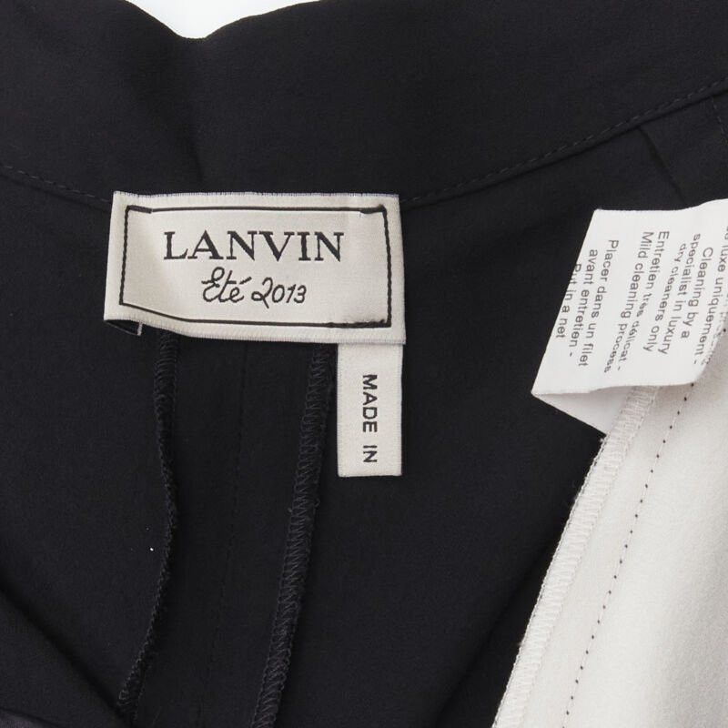 Lanvin LANVIN 2013 Alber Elbaz 100% viscose white stripe black trousers FR36 S Size 26" / US 2 / IT 38 - 9 Thumbnail