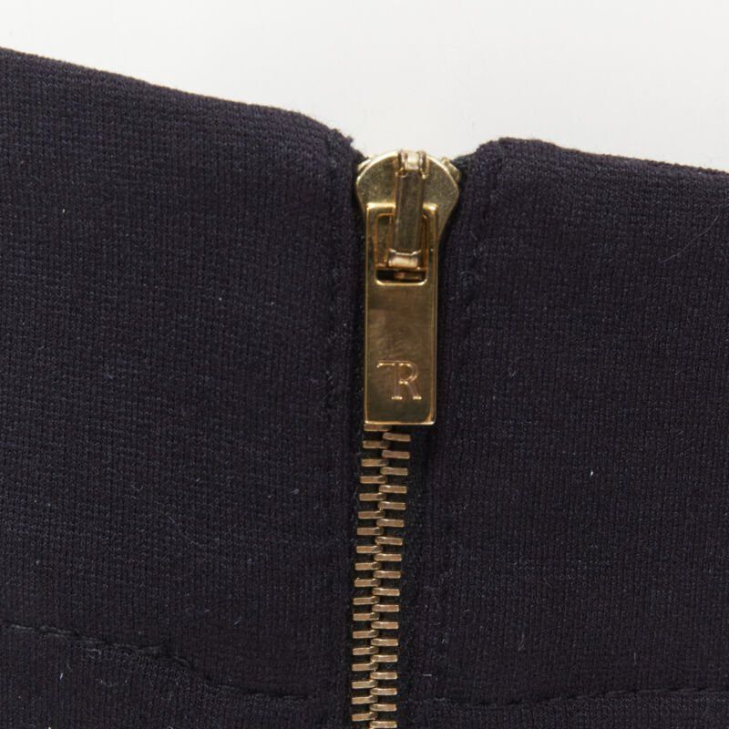 The Row THE ROW black modal cotton dual gold zipper minimal legging pants XSXS Size 26" / US 2 / IT 38 - 2 Thumbnail